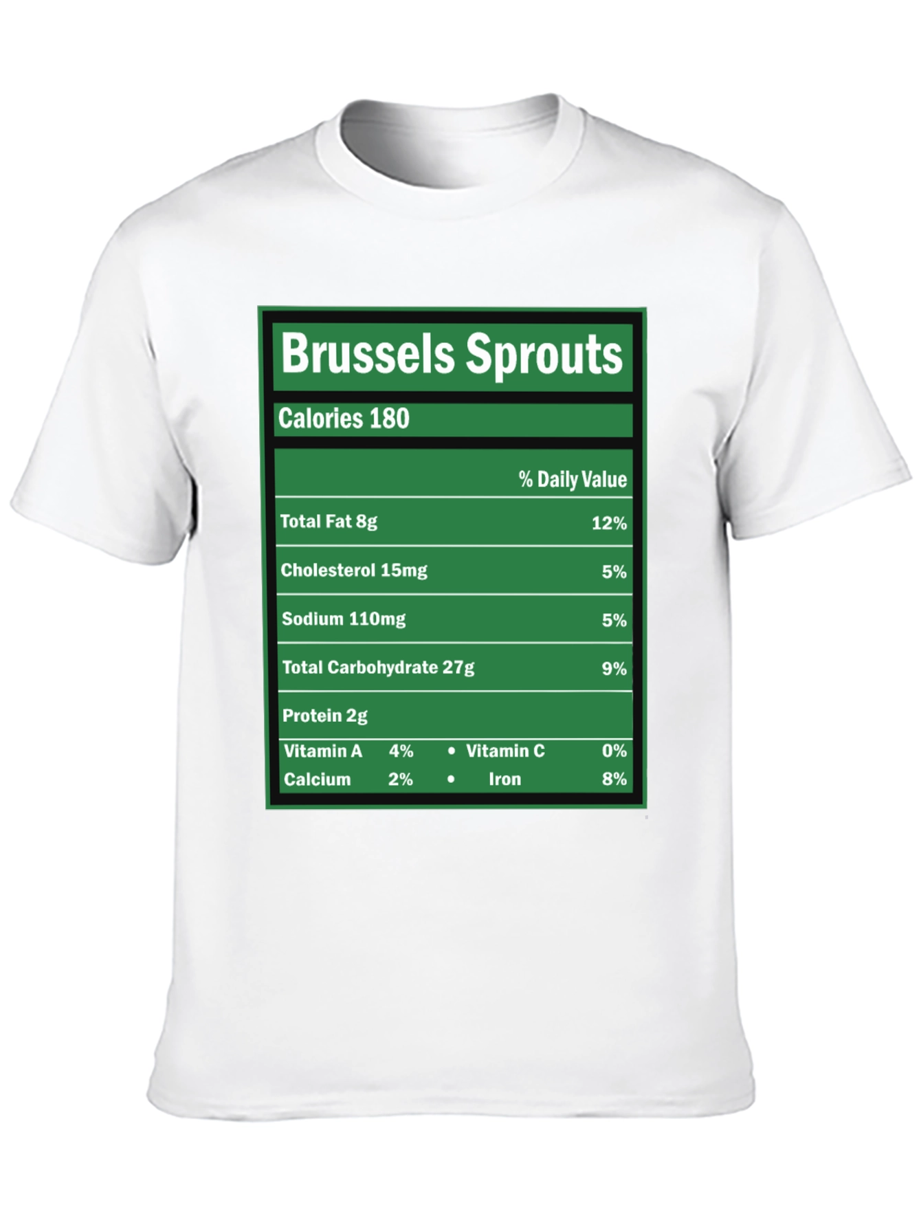 Brussels Sprouts Nutrition Facts Novelty T-Shirt