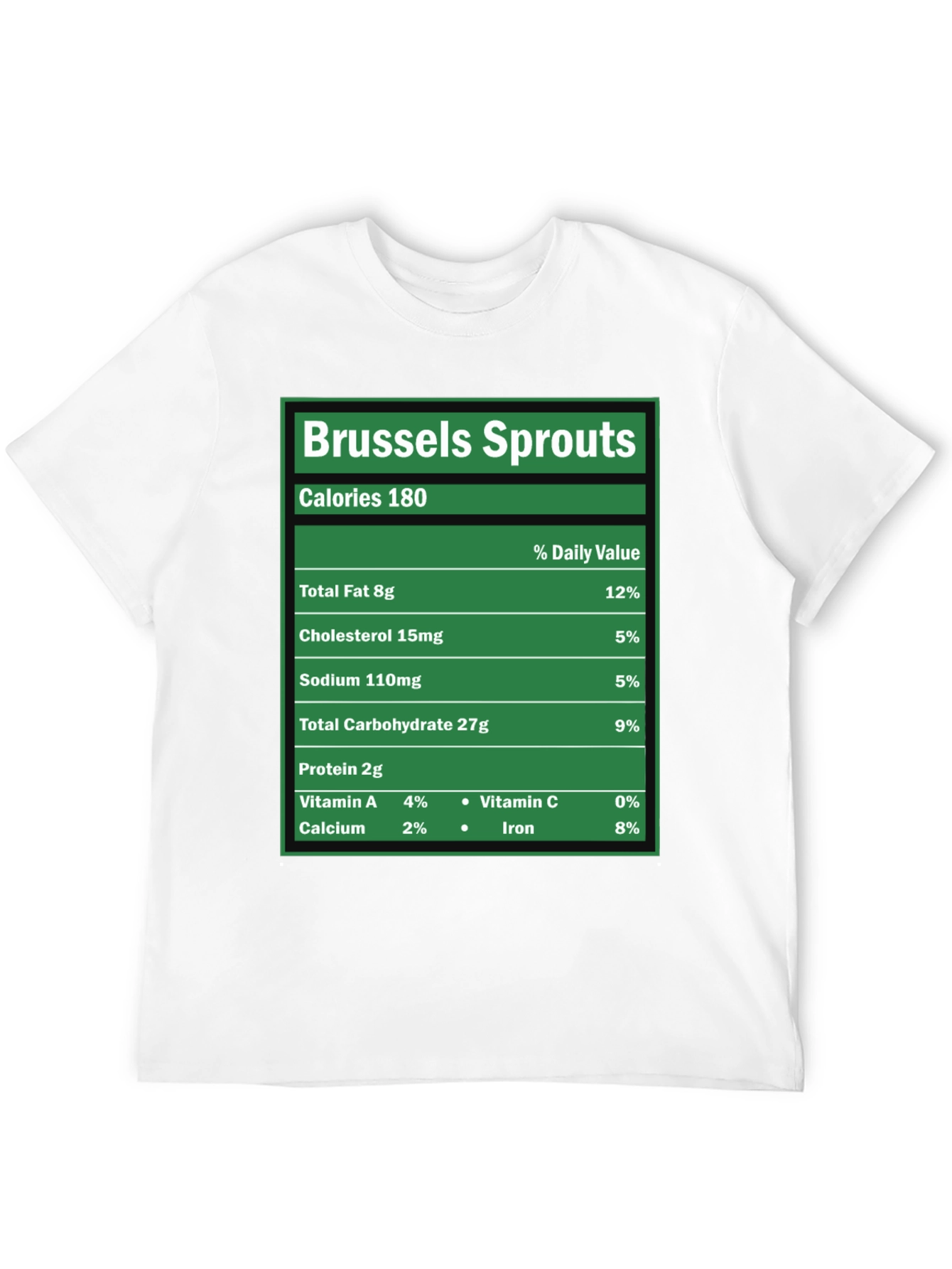 Brussels Sprouts Nutrition Facts Novelty T-Shirt