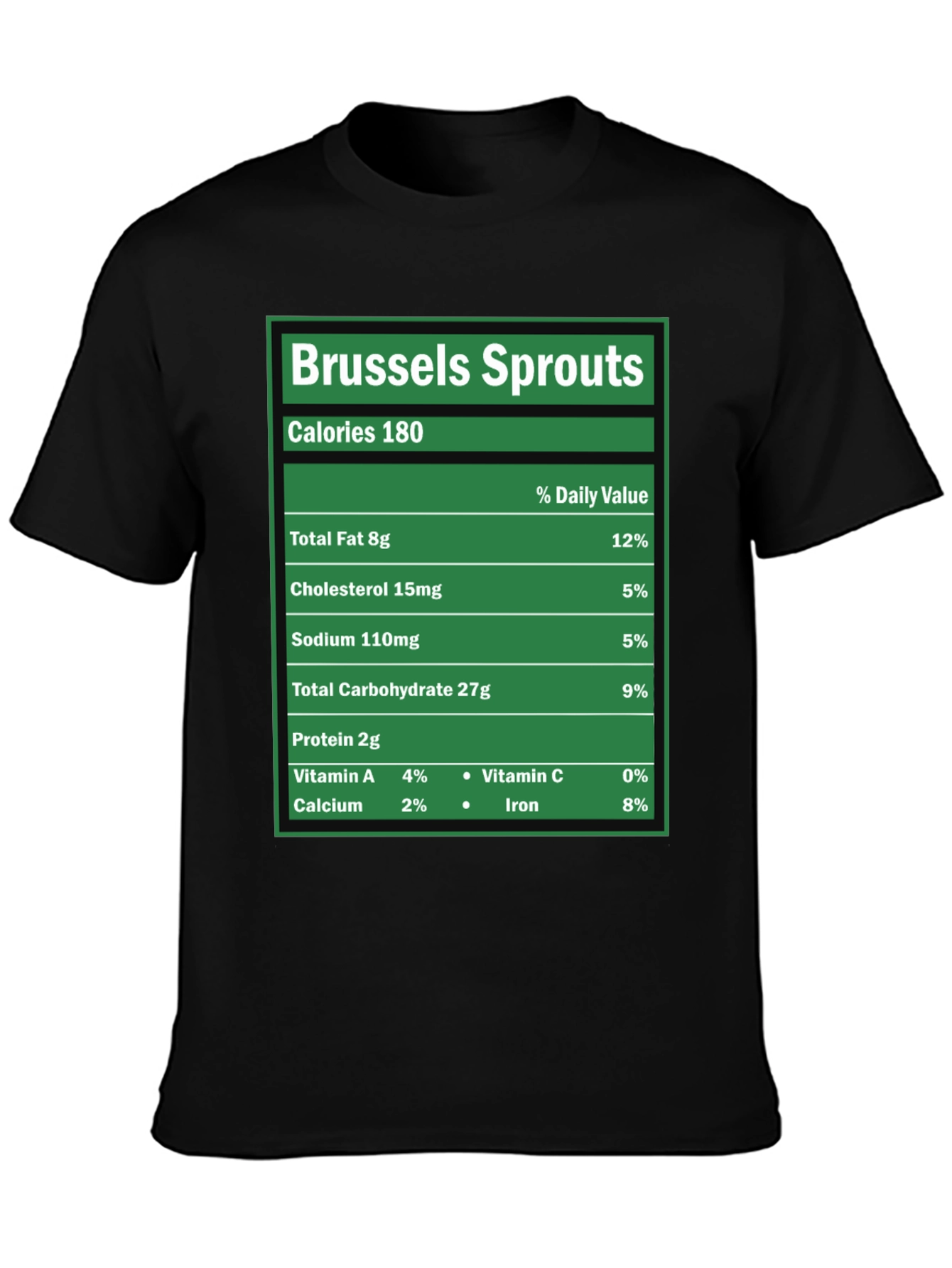 Brussels Sprouts Nutrition Facts Novelty T-Shirt