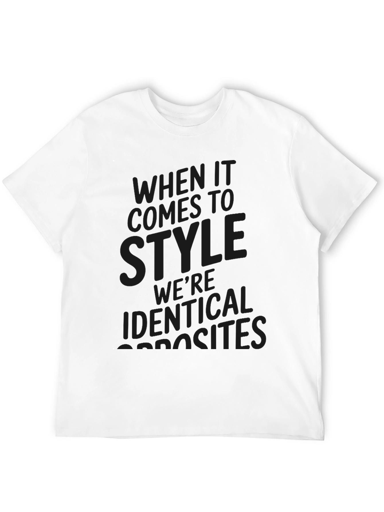 Identical Opposites Style T-Shirt - Black