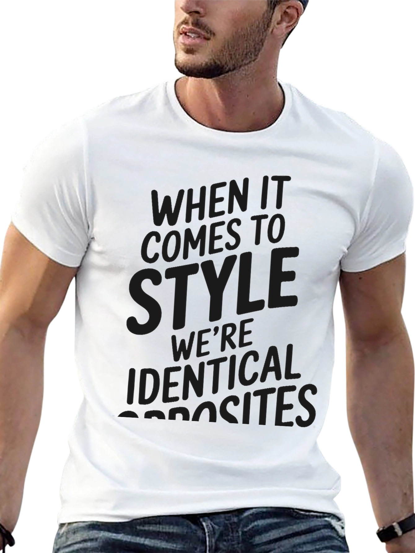 Identical Opposites Style T-Shirt - Black