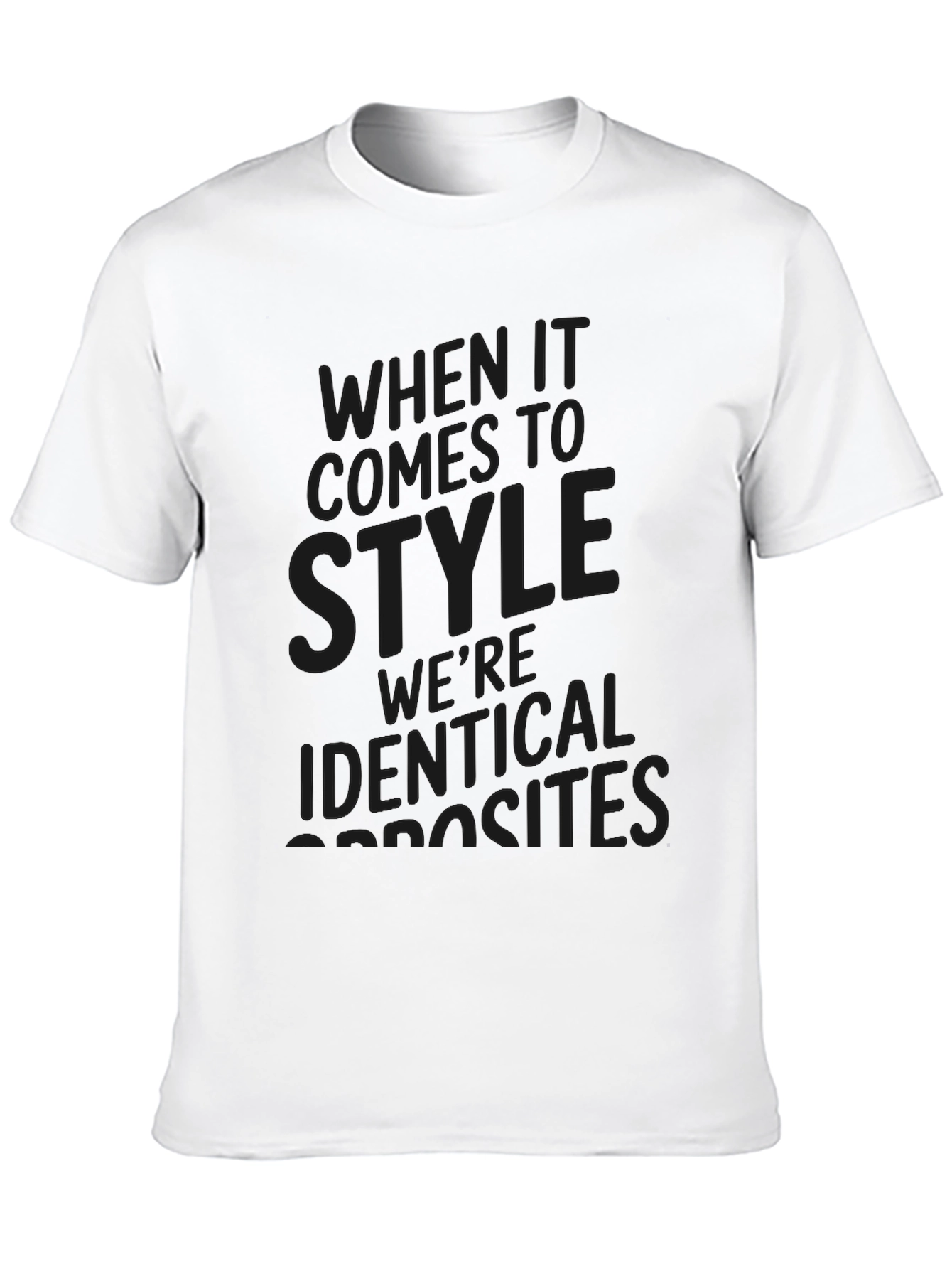 Identical Opposites Style T-Shirt - Black