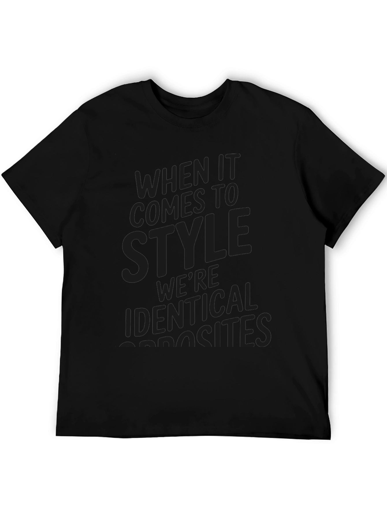 Identical Opposites Style T-Shirt - Black