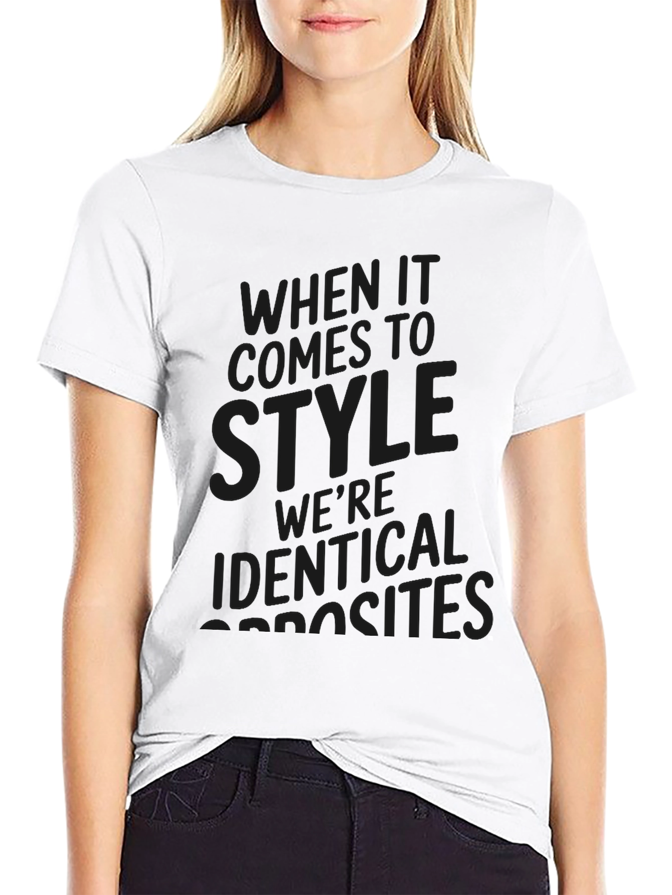 Identical Opposites Style T-Shirt - Black