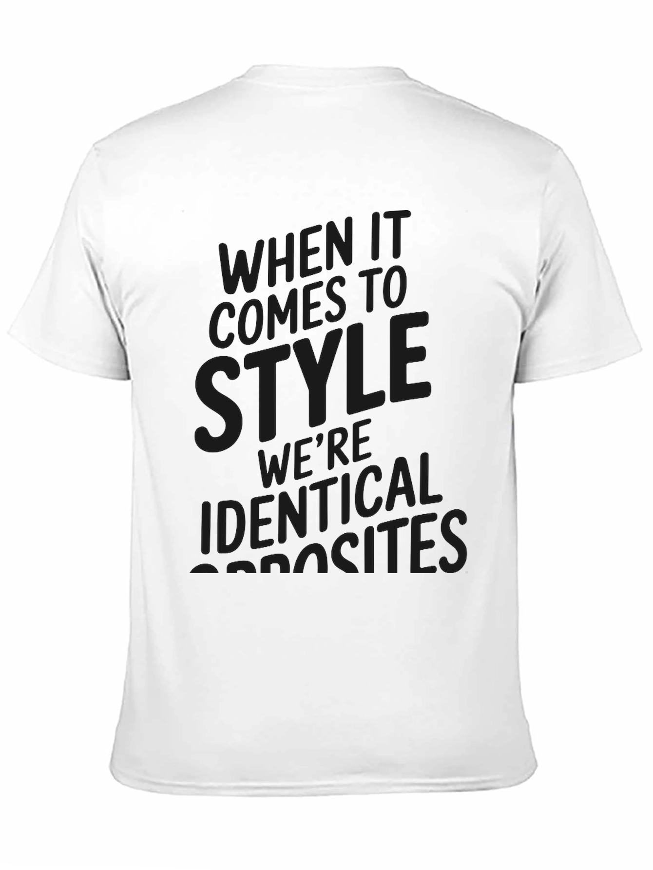Identical Opposites Style T-Shirt - Black