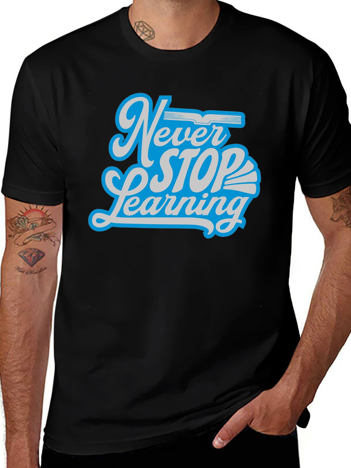 Never Stop Learning Graphic T-Shirt