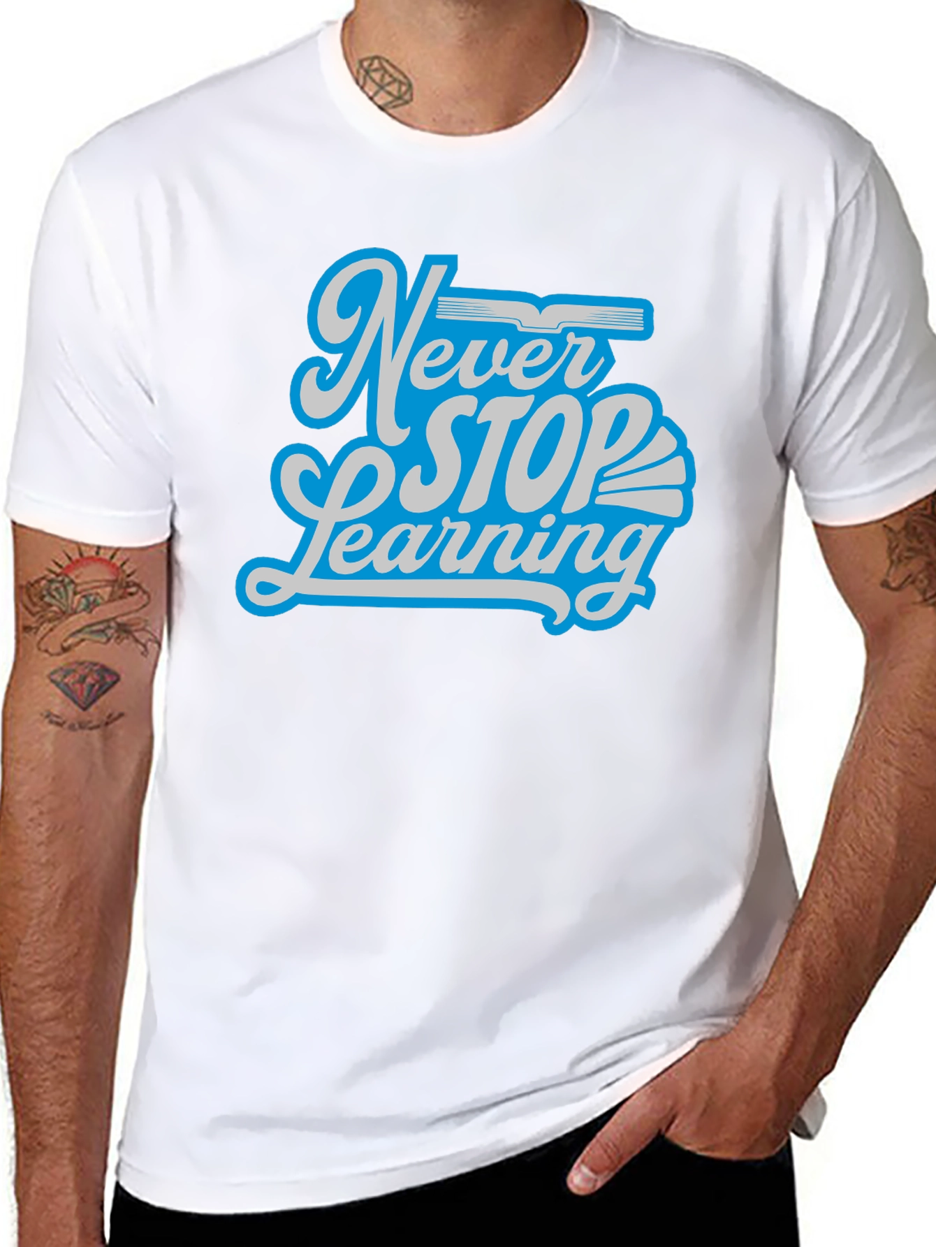 Never Stop Learning Graphic T-Shirt