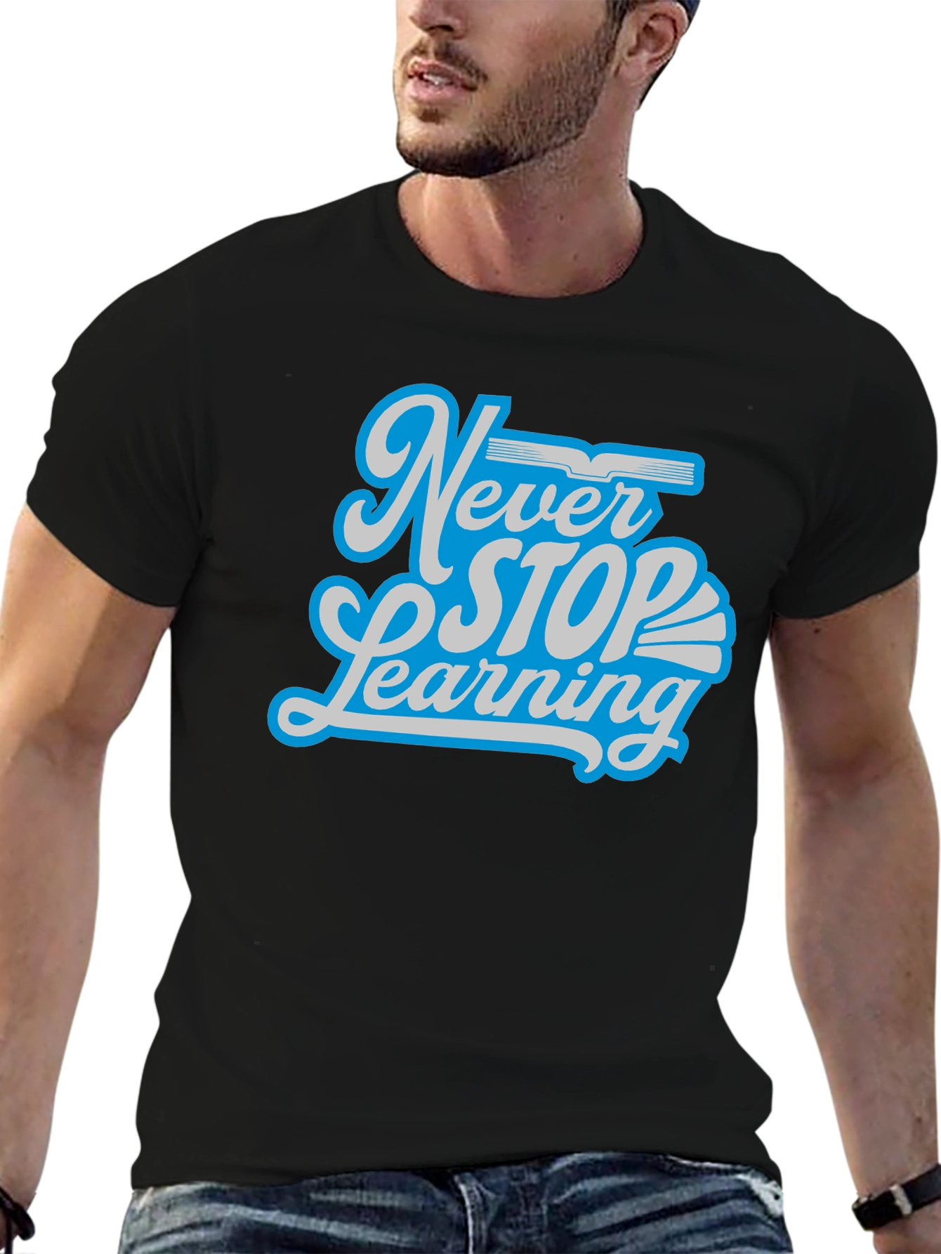 Never Stop Learning Graphic T-Shirt