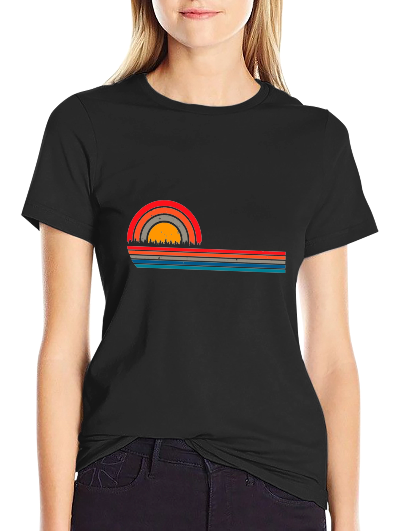 Retro Sunset Graphic T-Shirt