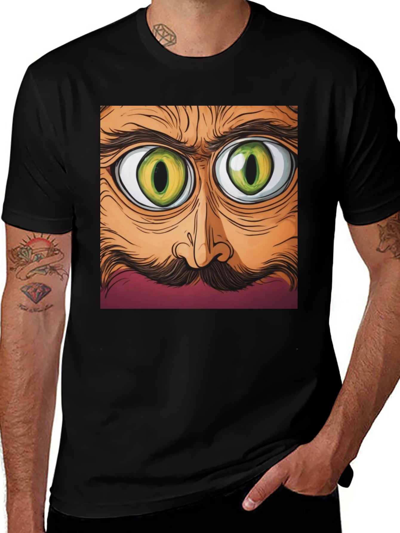 Eyes Graphic Black T-Shirt