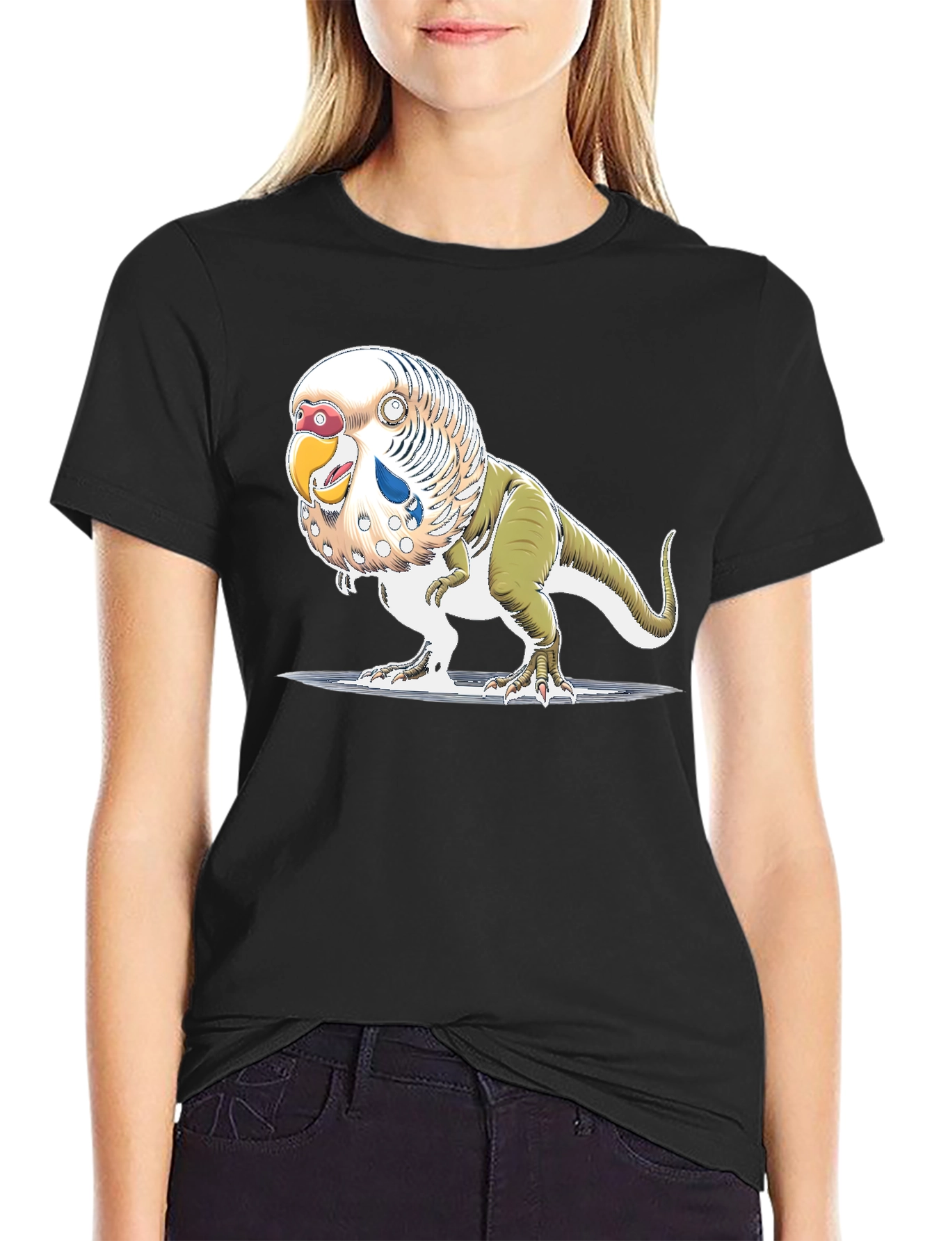 Parakeet Dinosaur T-Shirt - Unique Graphic Tee