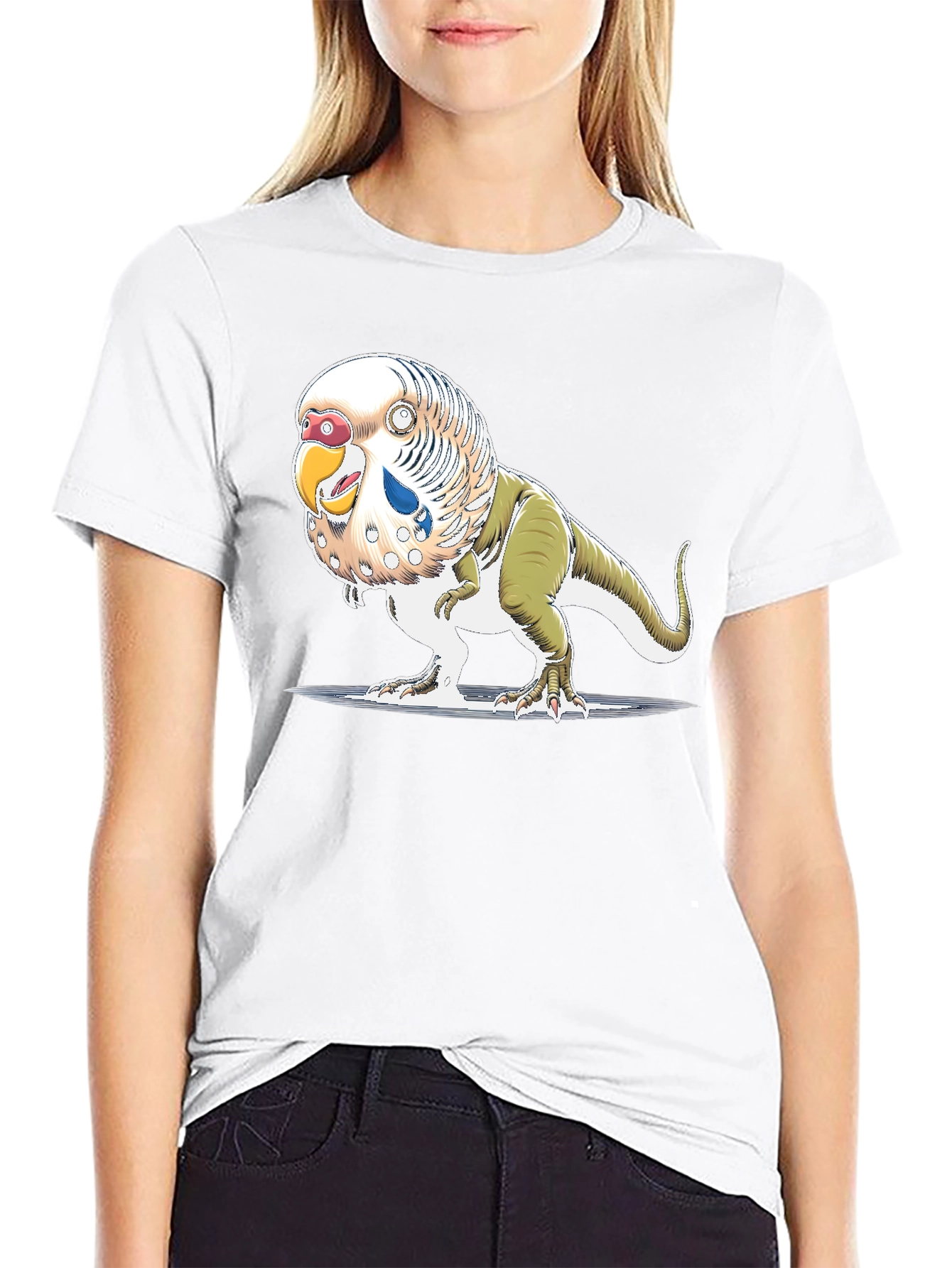Parakeet Dinosaur T-Shirt - Unique Graphic Tee