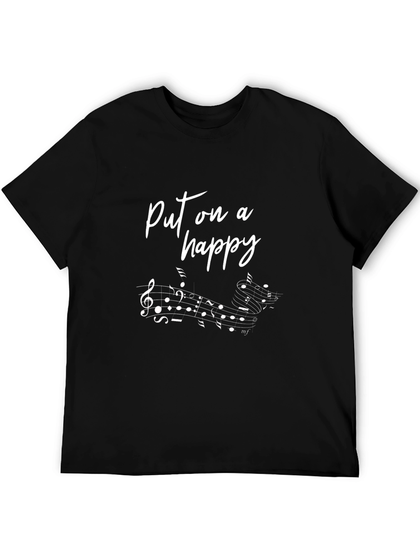 Put on a Happy Face Music Notes T-Shirt