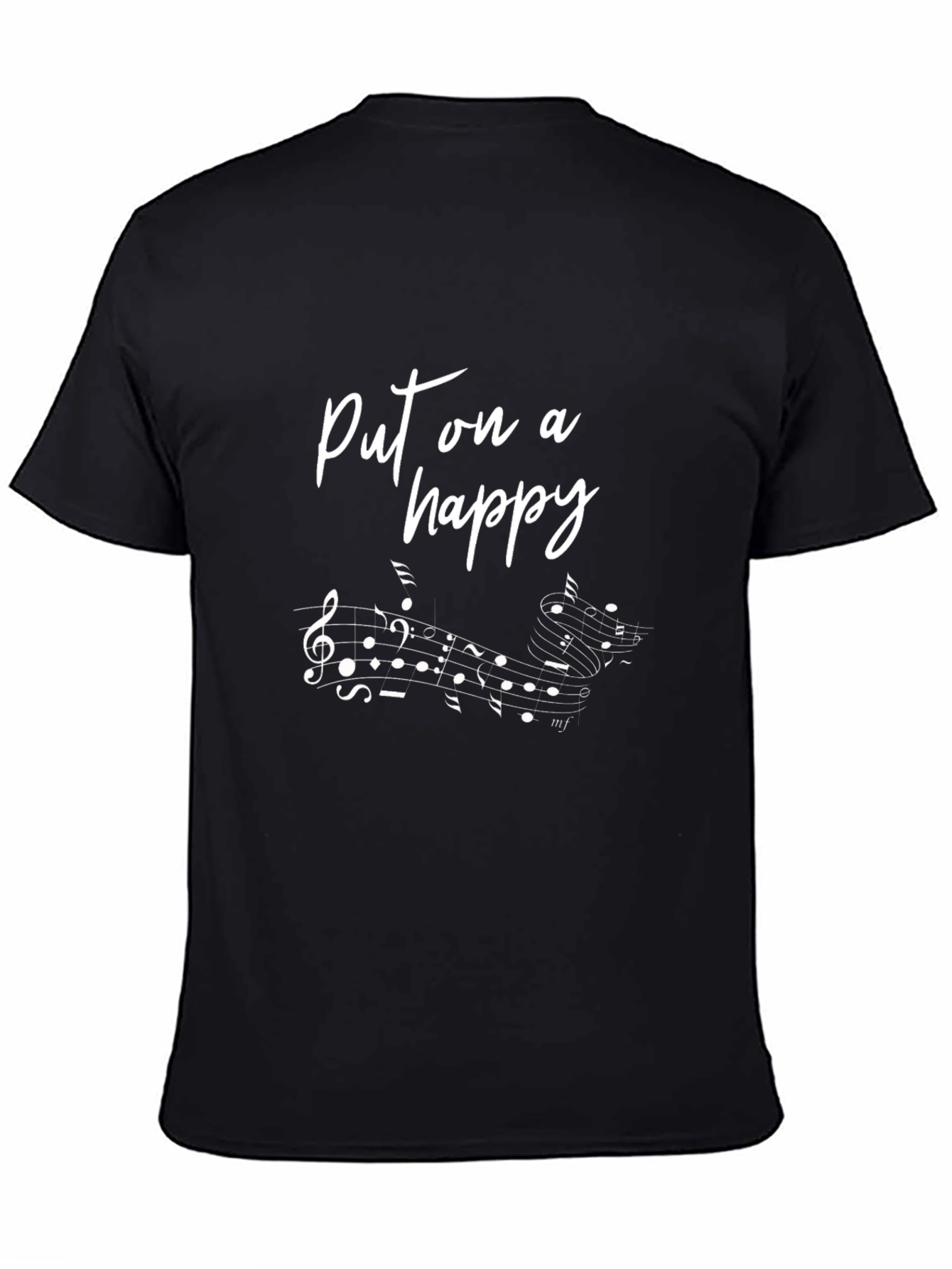 Put on a Happy Face Music Notes T-Shirt