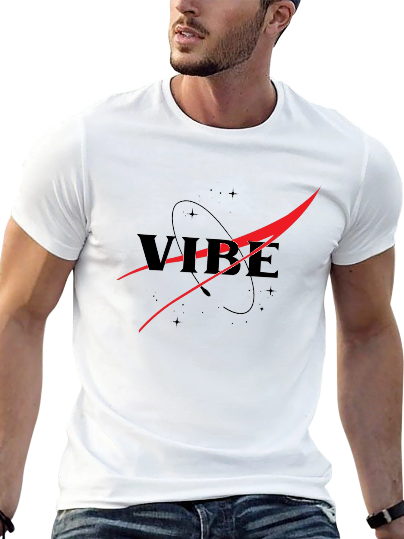 Vibe NASA Inspired Black T-Shirt