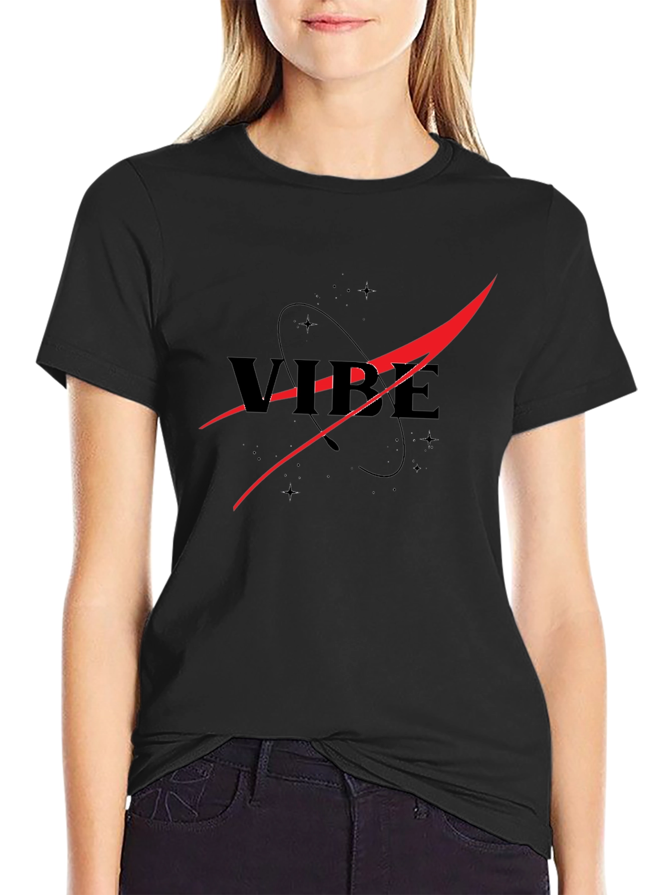 Vibe NASA Inspired Black T-Shirt
