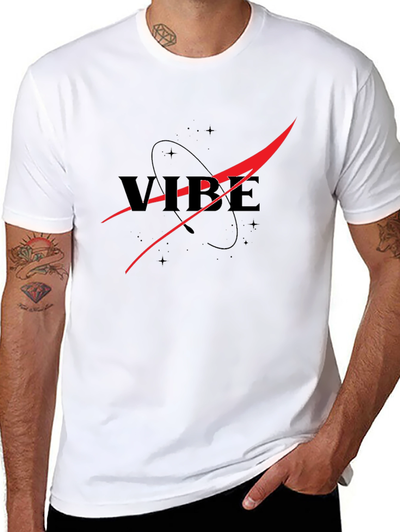 Vibe NASA Inspired Black T-Shirt