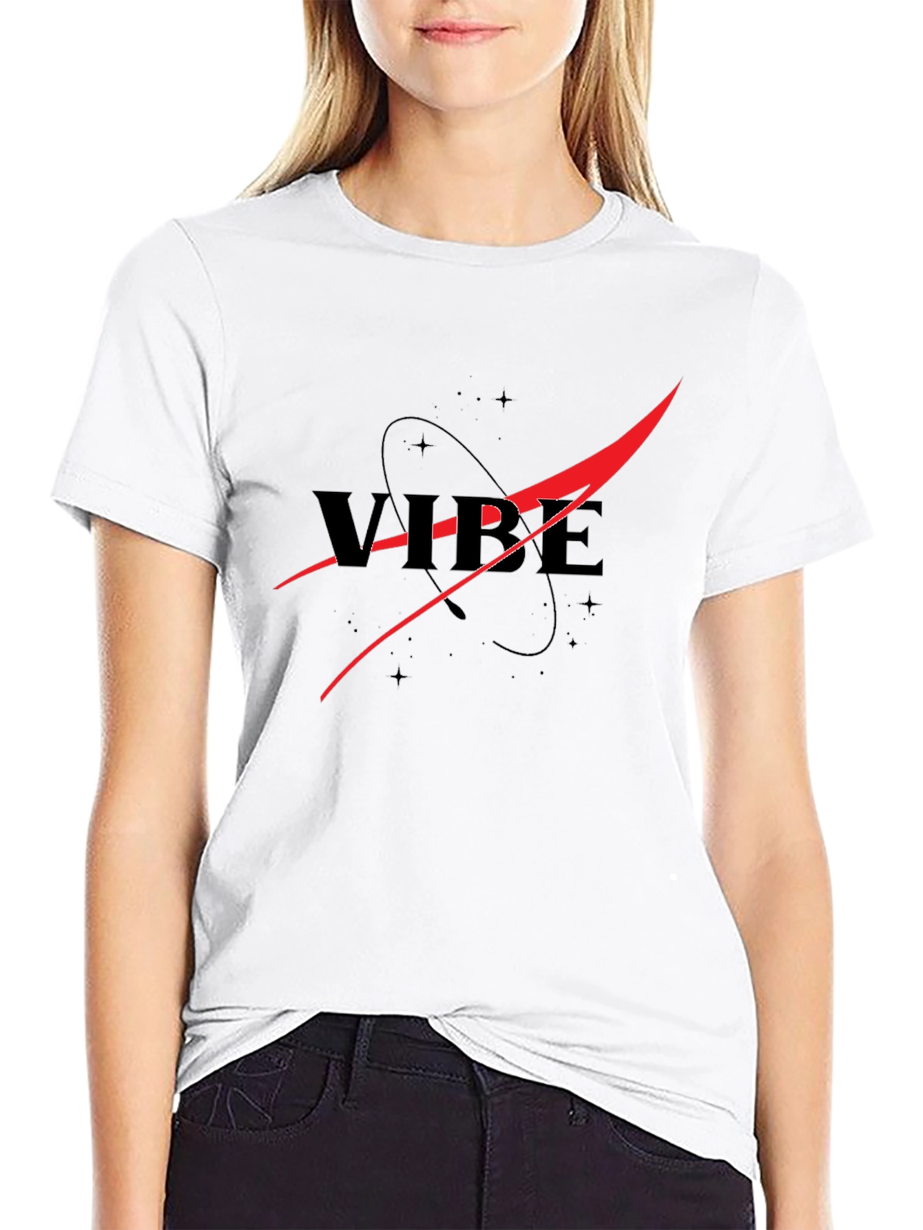Vibe NASA Inspired Black T-Shirt