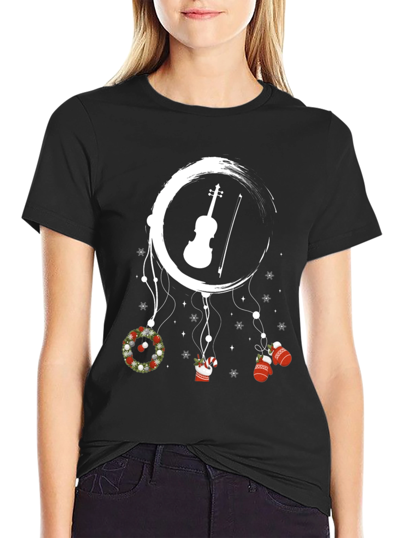 Festive Violin Dreamcatcher Tee