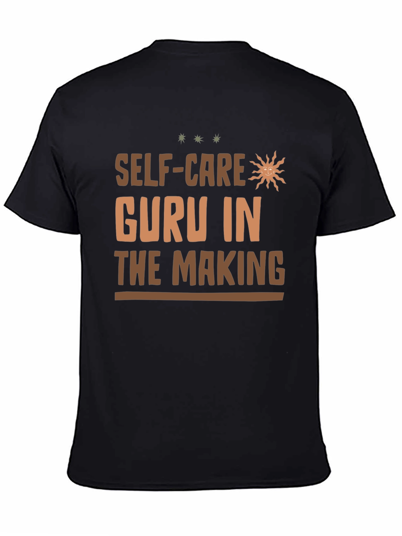 Self-Care Guru in the Making Black T-Shirt