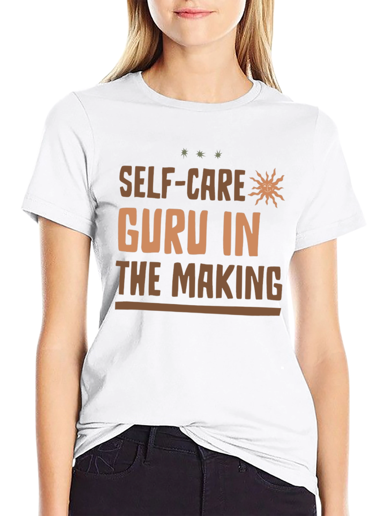 Self-Care Guru in the Making Black T-Shirt