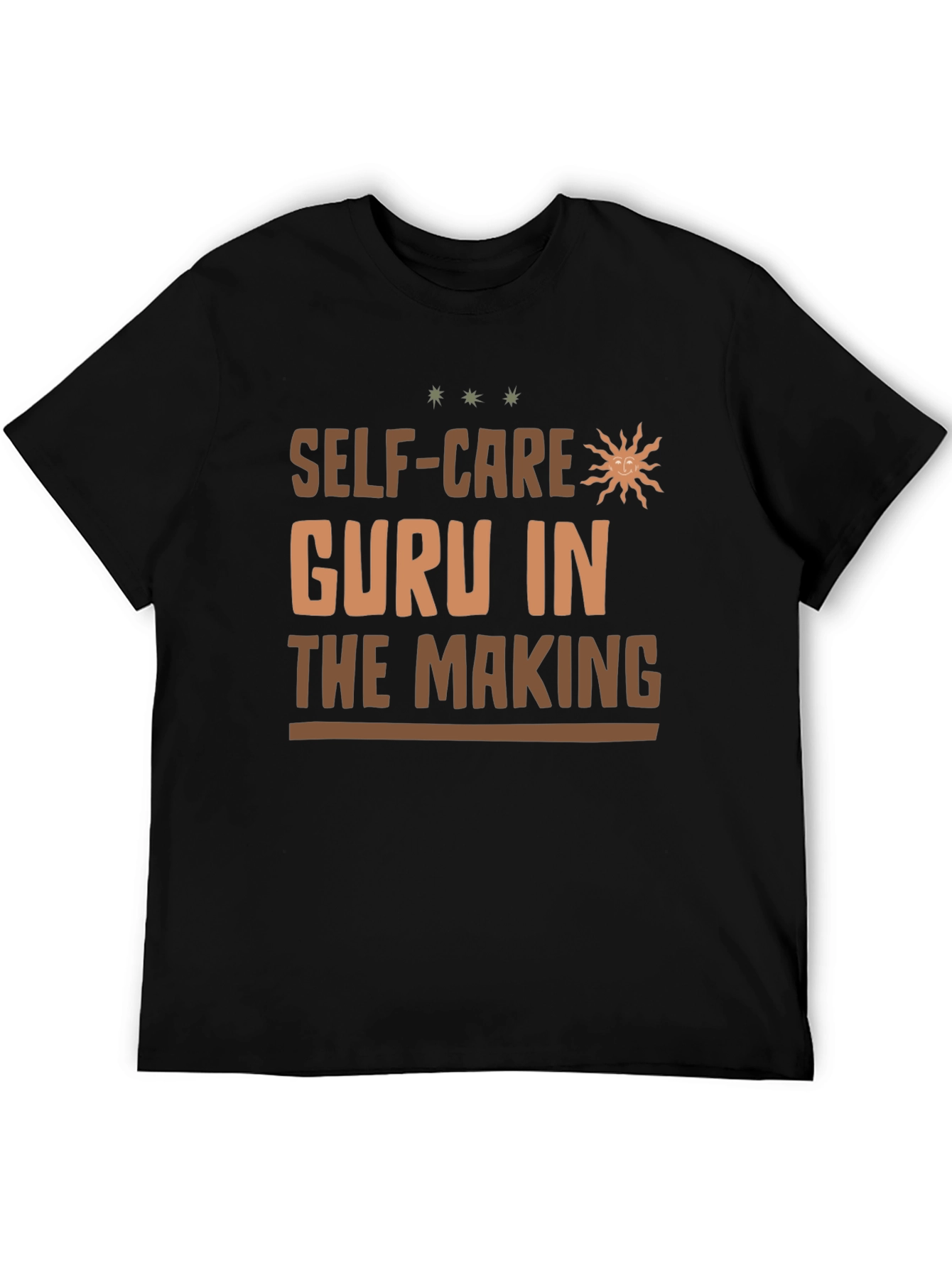 Self-Care Guru in the Making Black T-Shirt