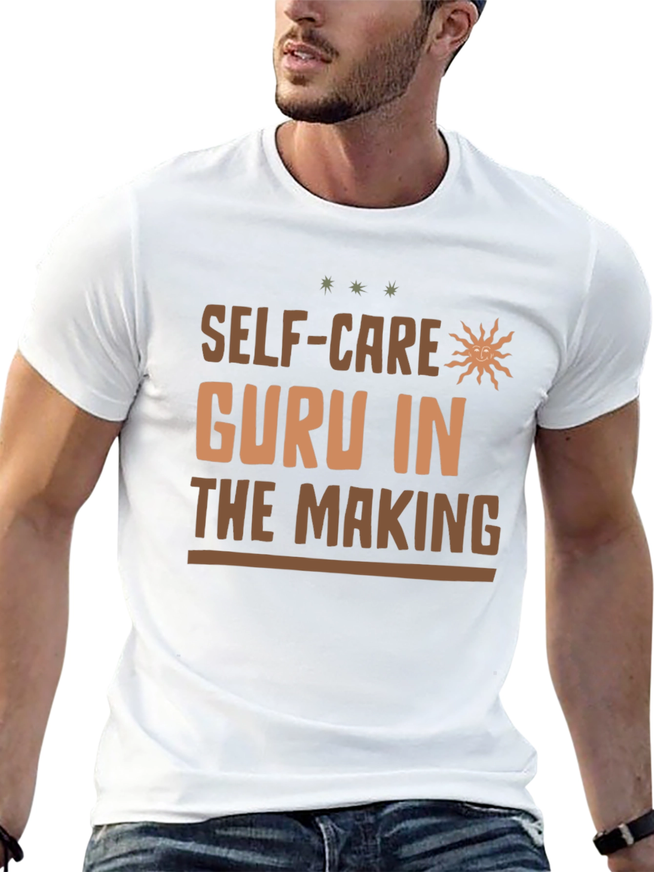 Self-Care Guru in the Making Black T-Shirt