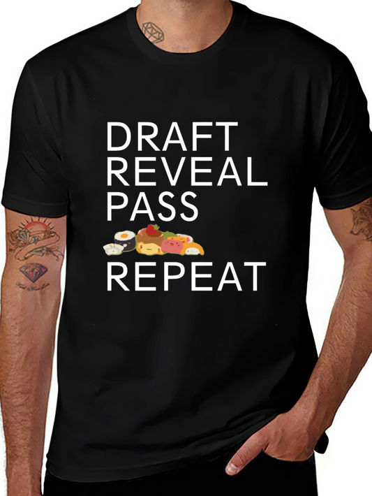 Draft Reveal Pass Repeat Sushi T-Shirt