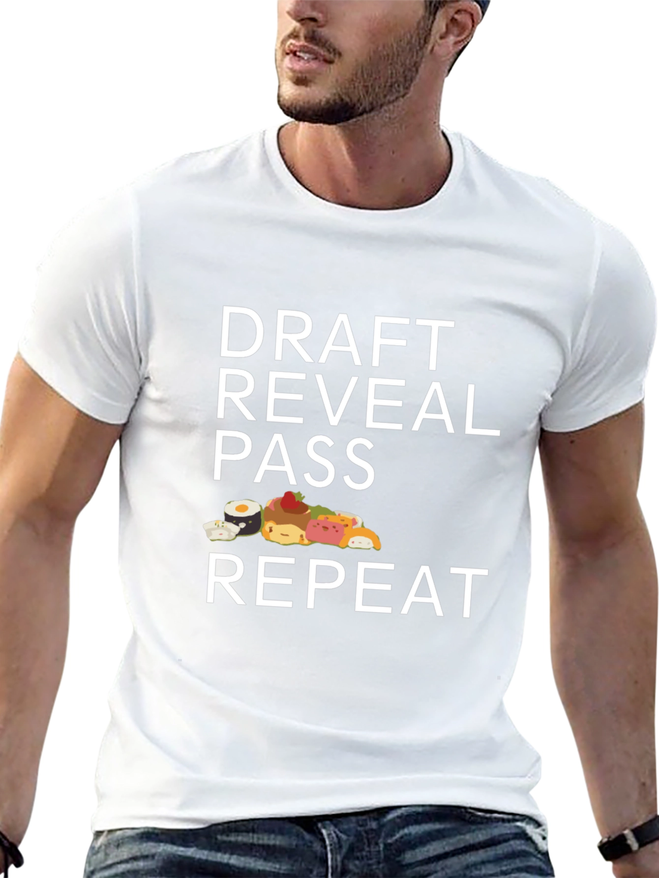 Draft Reveal Pass Repeat Sushi T-Shirt