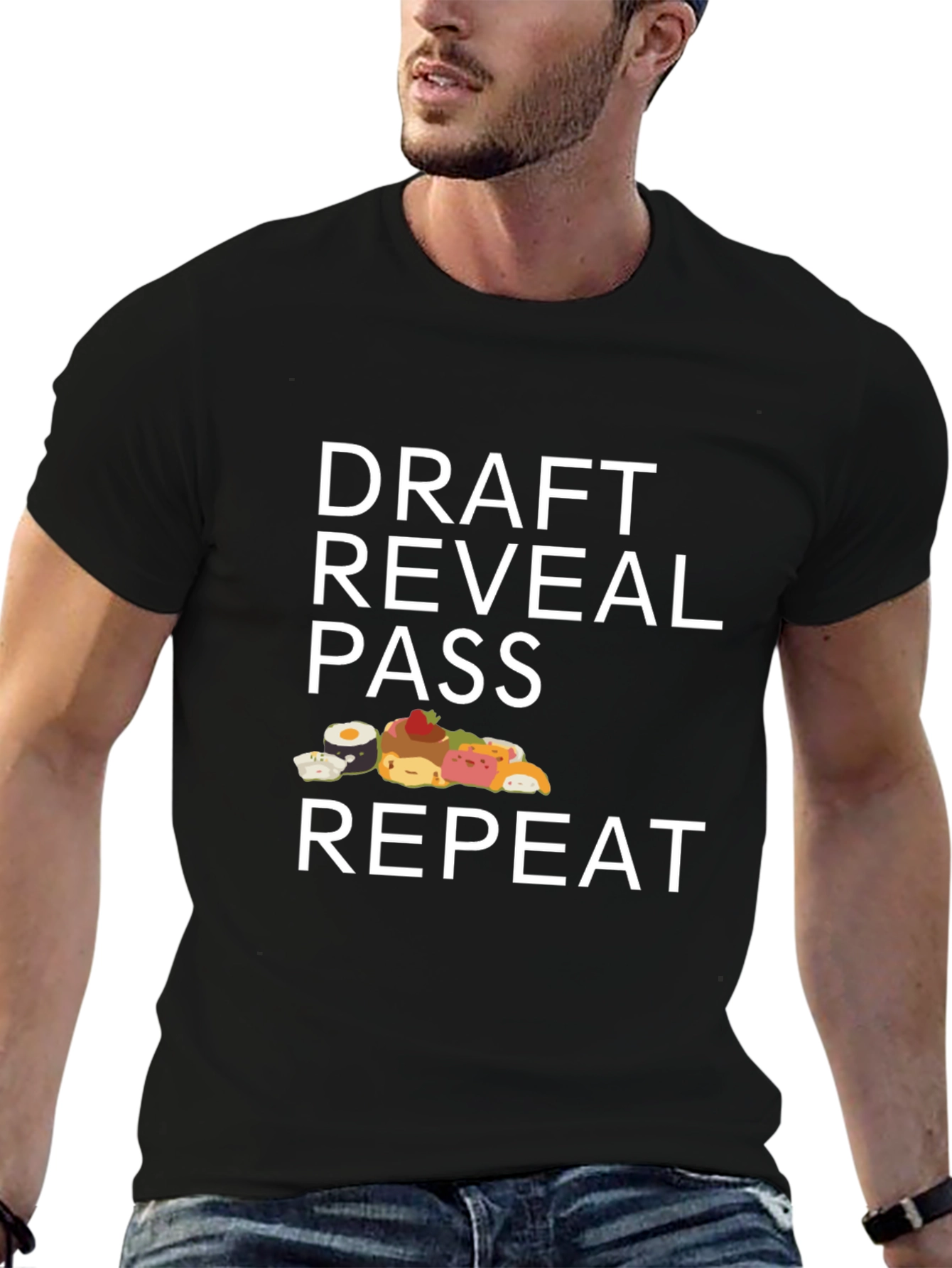 Draft Reveal Pass Repeat Sushi T-Shirt