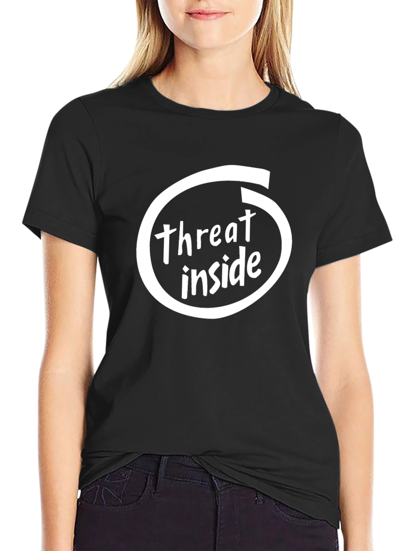 Threat Inside Black Graphic Tee