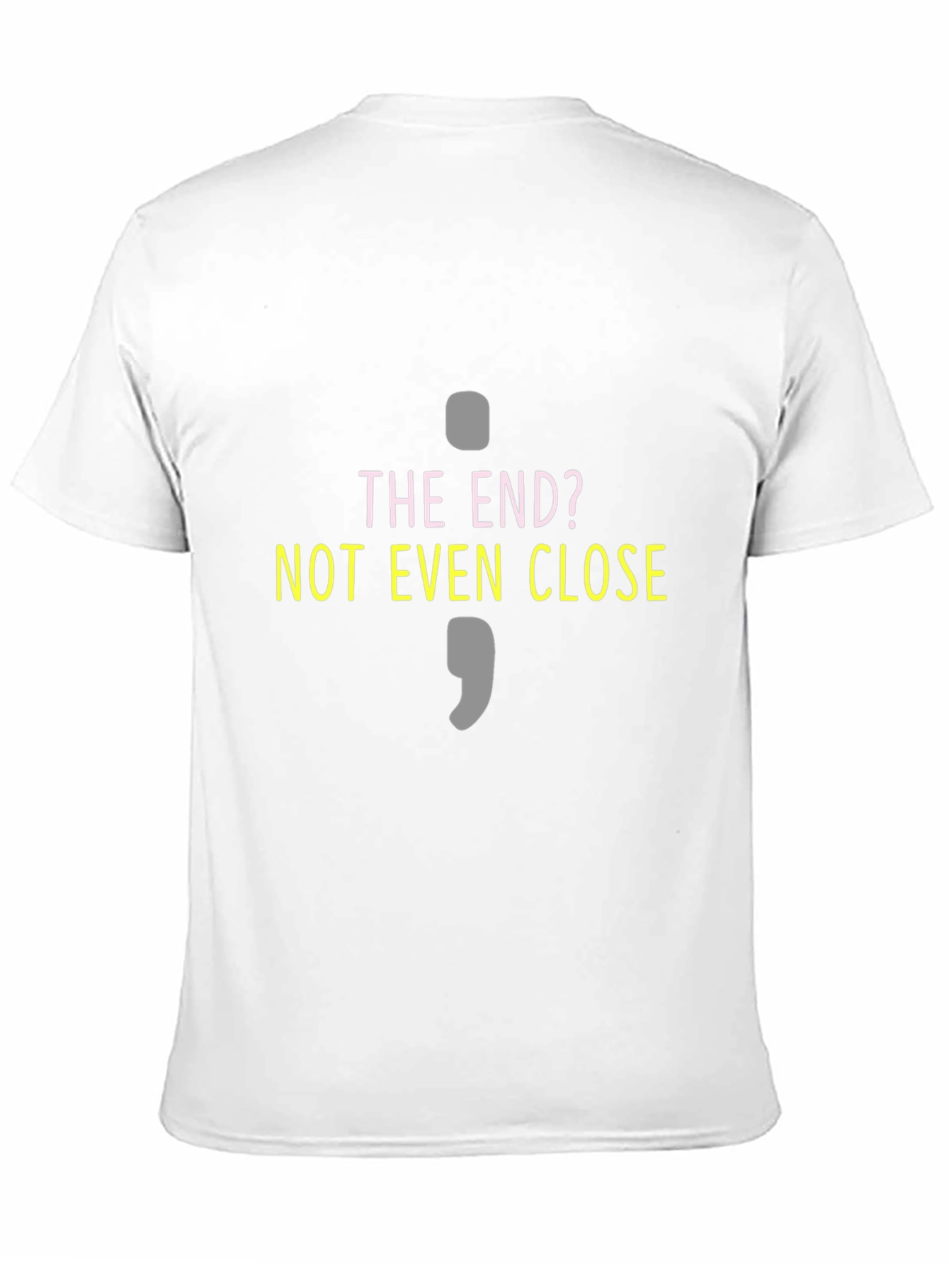 The End? Semicolon Graphic T-Shirt - Black Cotton Blend