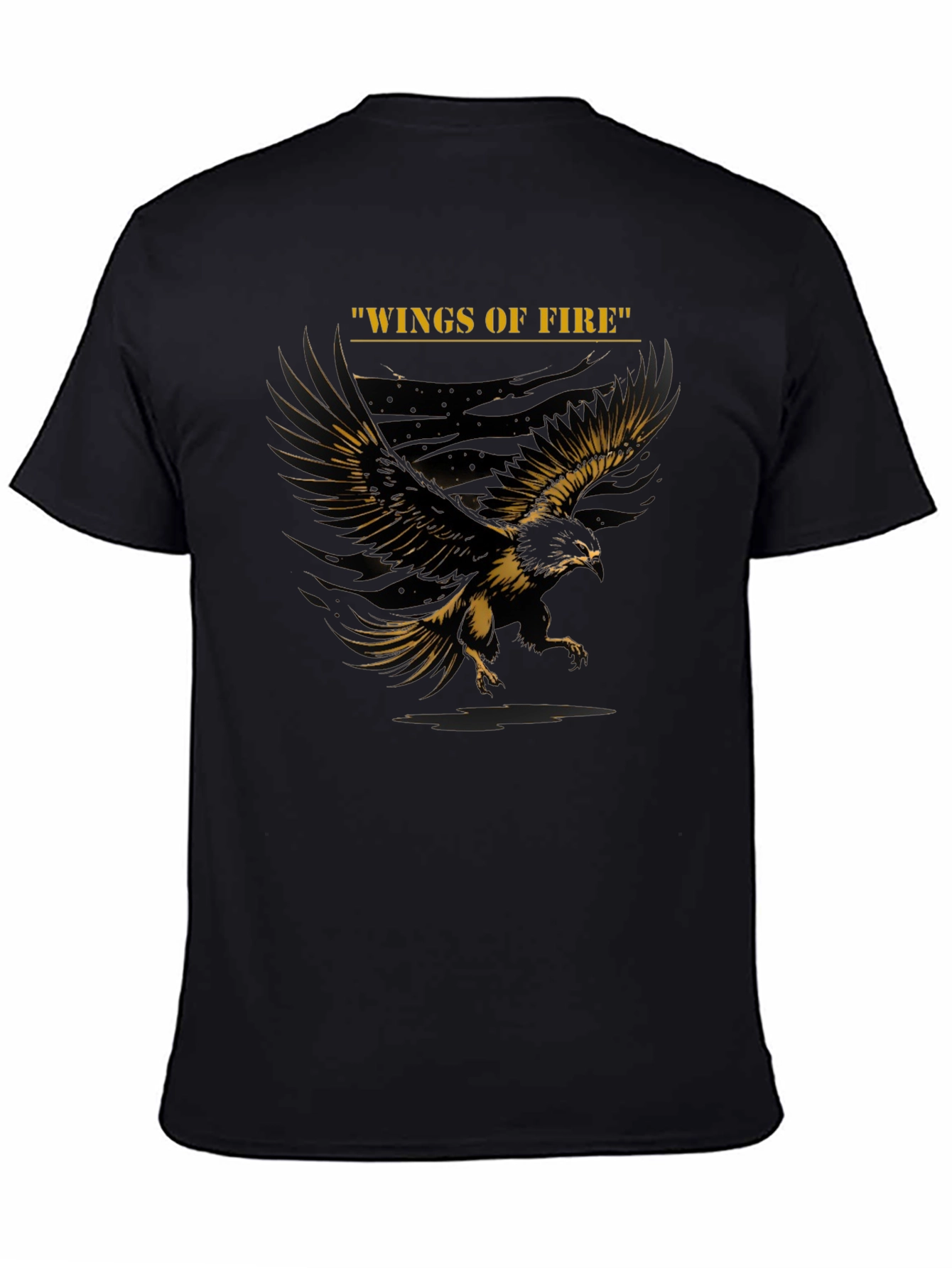 Wings of Fire Eagle Graphic Black T-Shirt