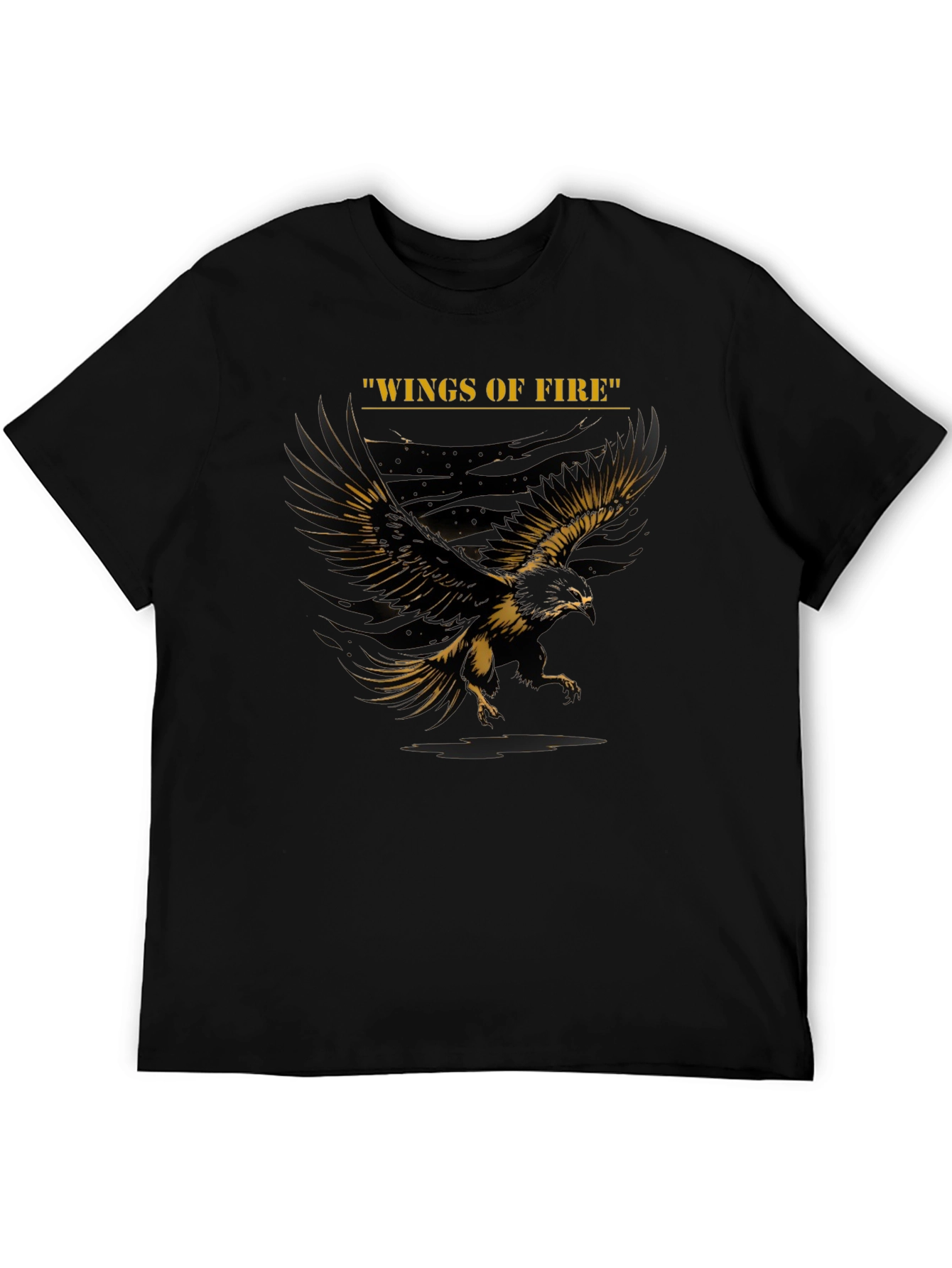Wings of Fire Eagle Graphic Black T-Shirt