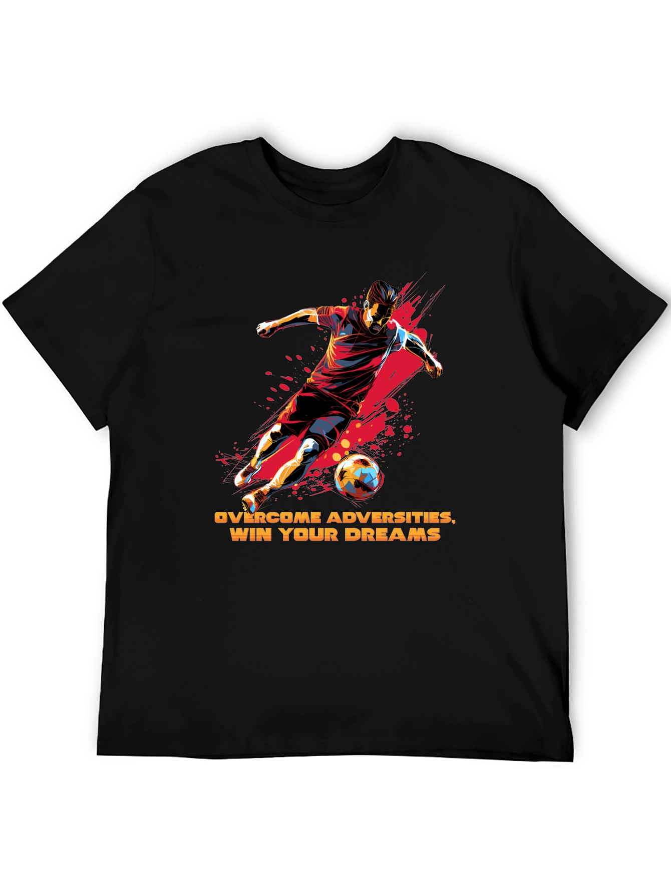 Soccer Player Graphic T-Shirt - Overcome Adversities