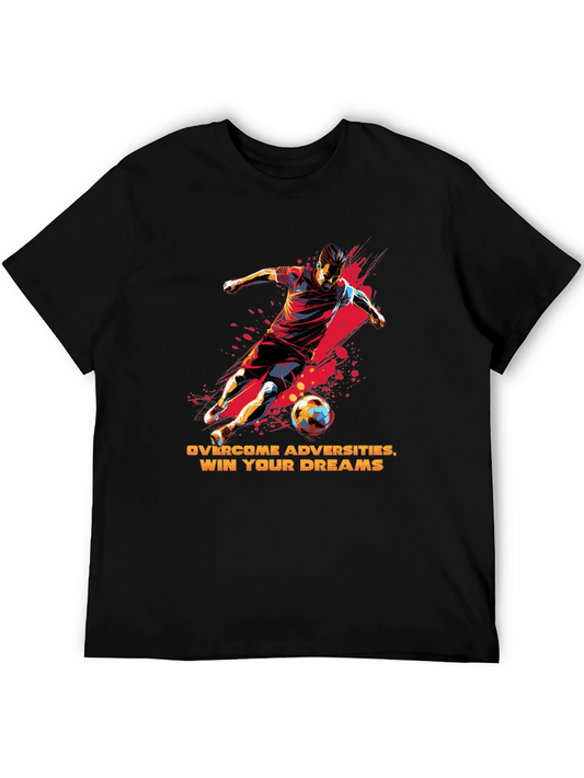 Soccer Player Graphic T-Shirt - Overcome Adversities