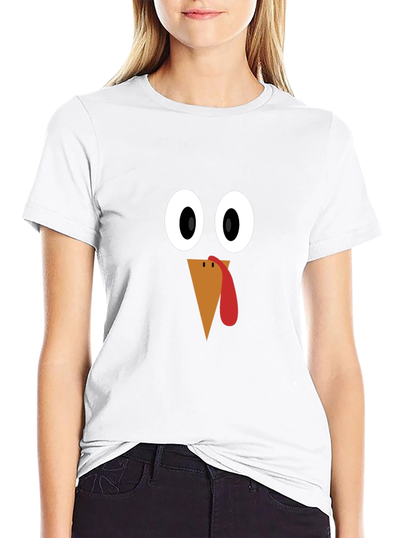 Thanksgiving Turkey Face T-Shirt - Festive Holiday Apparel