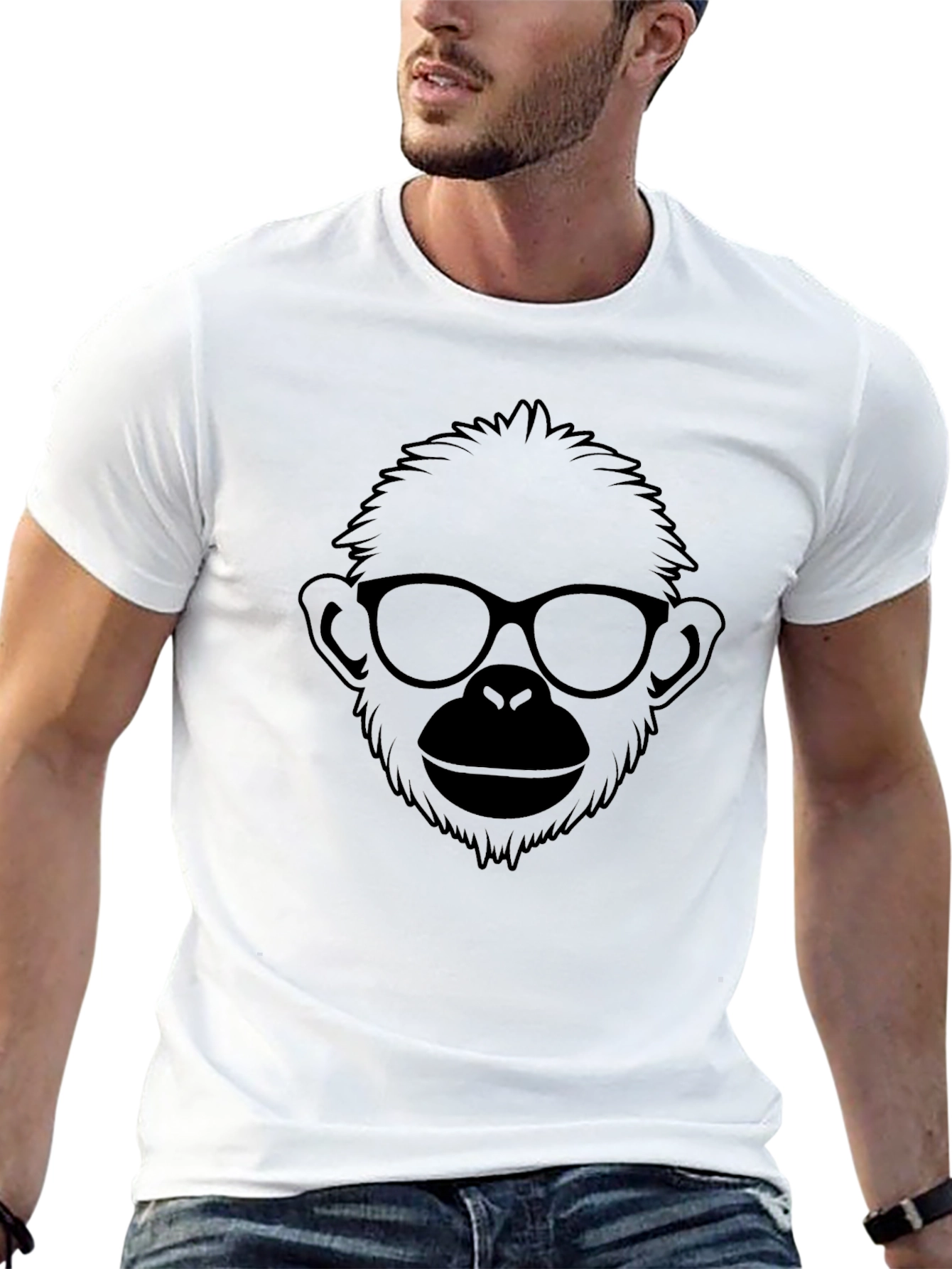 Cool Monkey Graphic Tee - Unisex Black T-Shirt