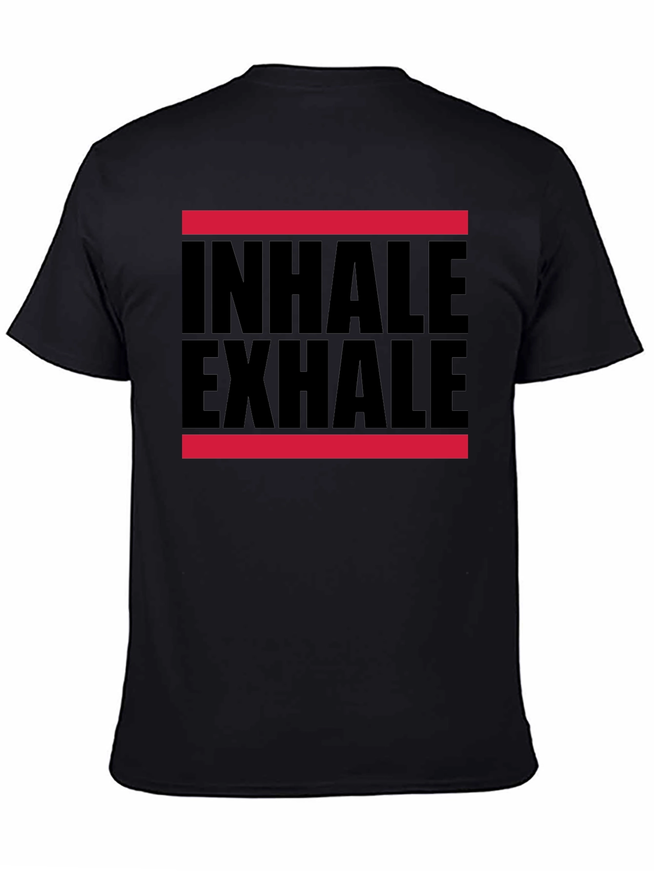 Inhale Exhale Graphic T-Shirt - Black