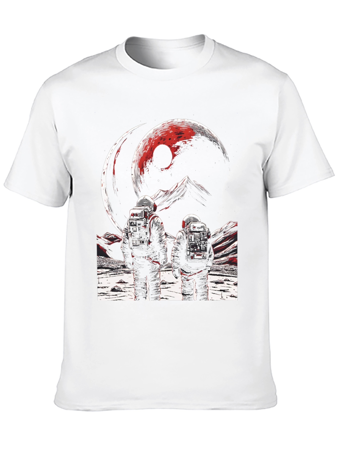 Astronauts on Distant Planet Graphic Tee