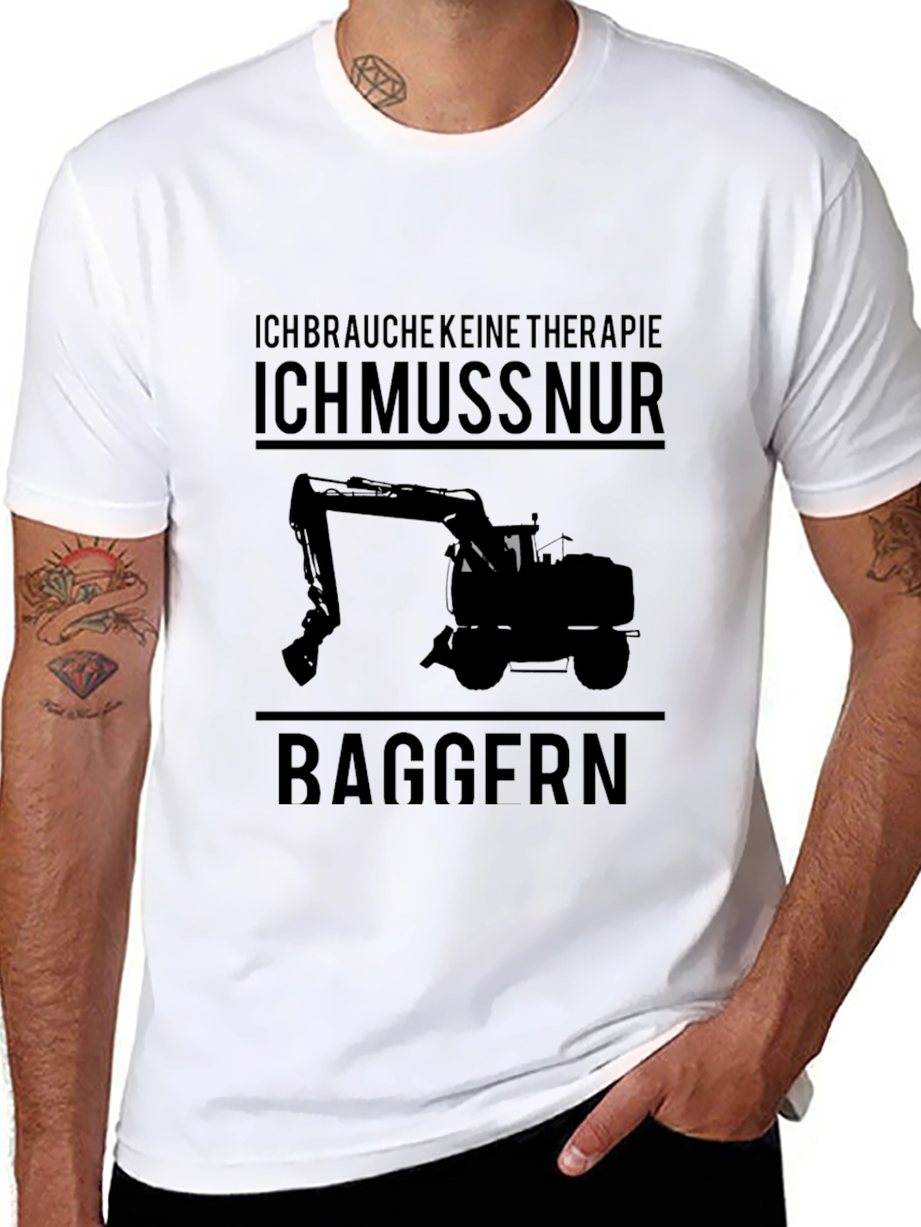 Funny Excavator T-Shirt - I Must Dig