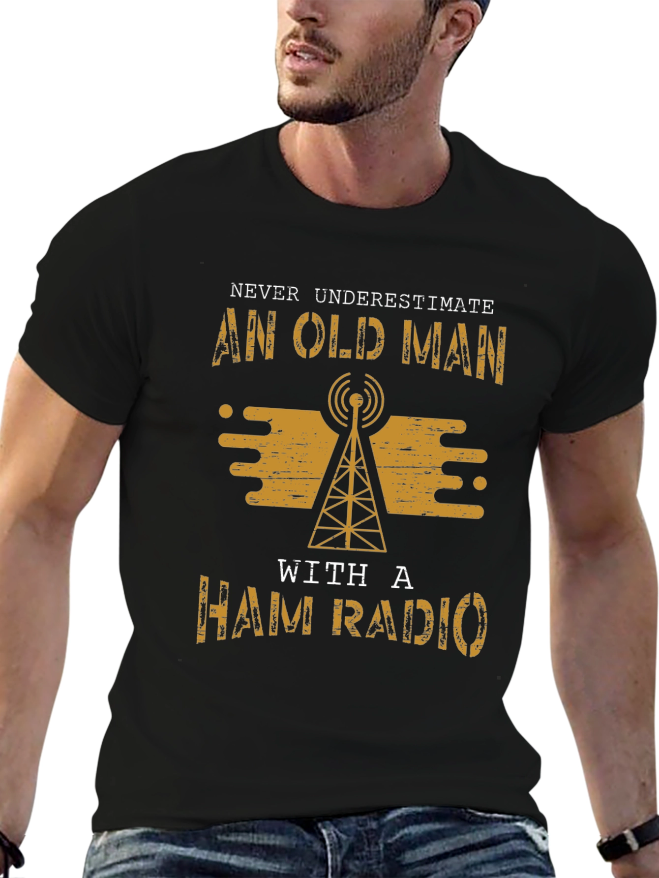 Old Man Ham Radio T-Shirt