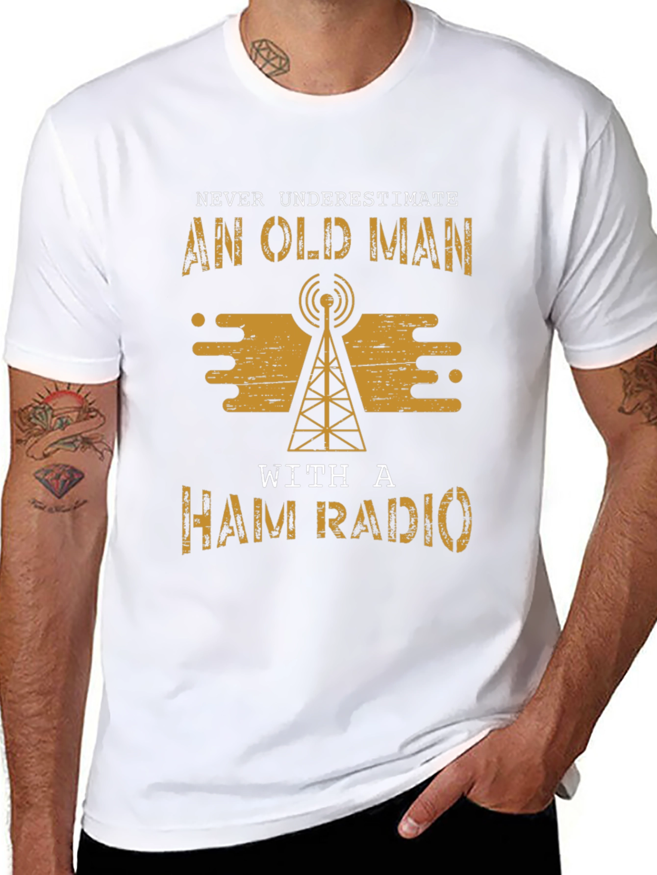 Old Man Ham Radio T-Shirt