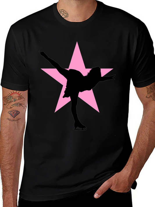 Ice Skating Star T-Shirt - Black