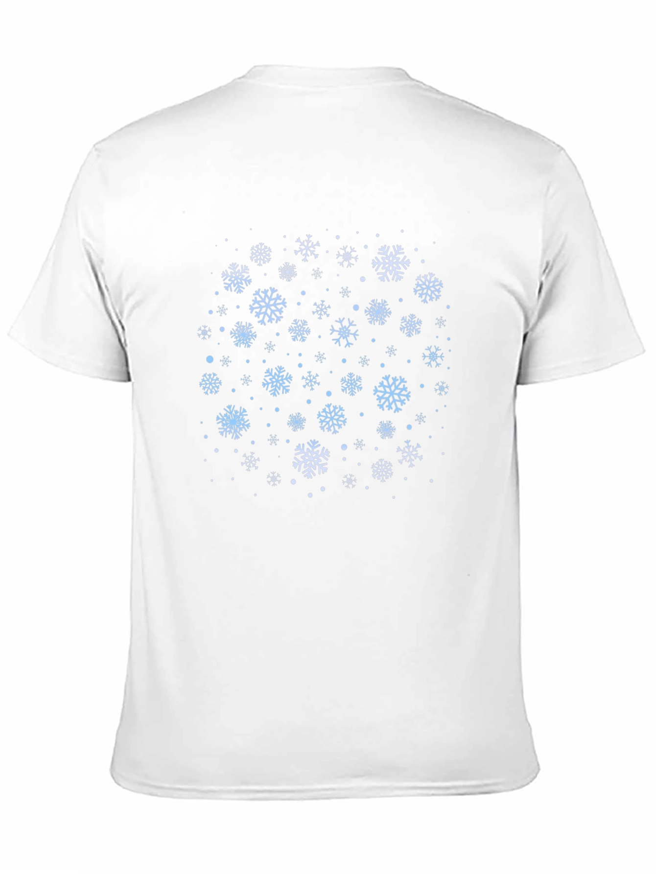 Snowflake Pattern Black T-Shirt