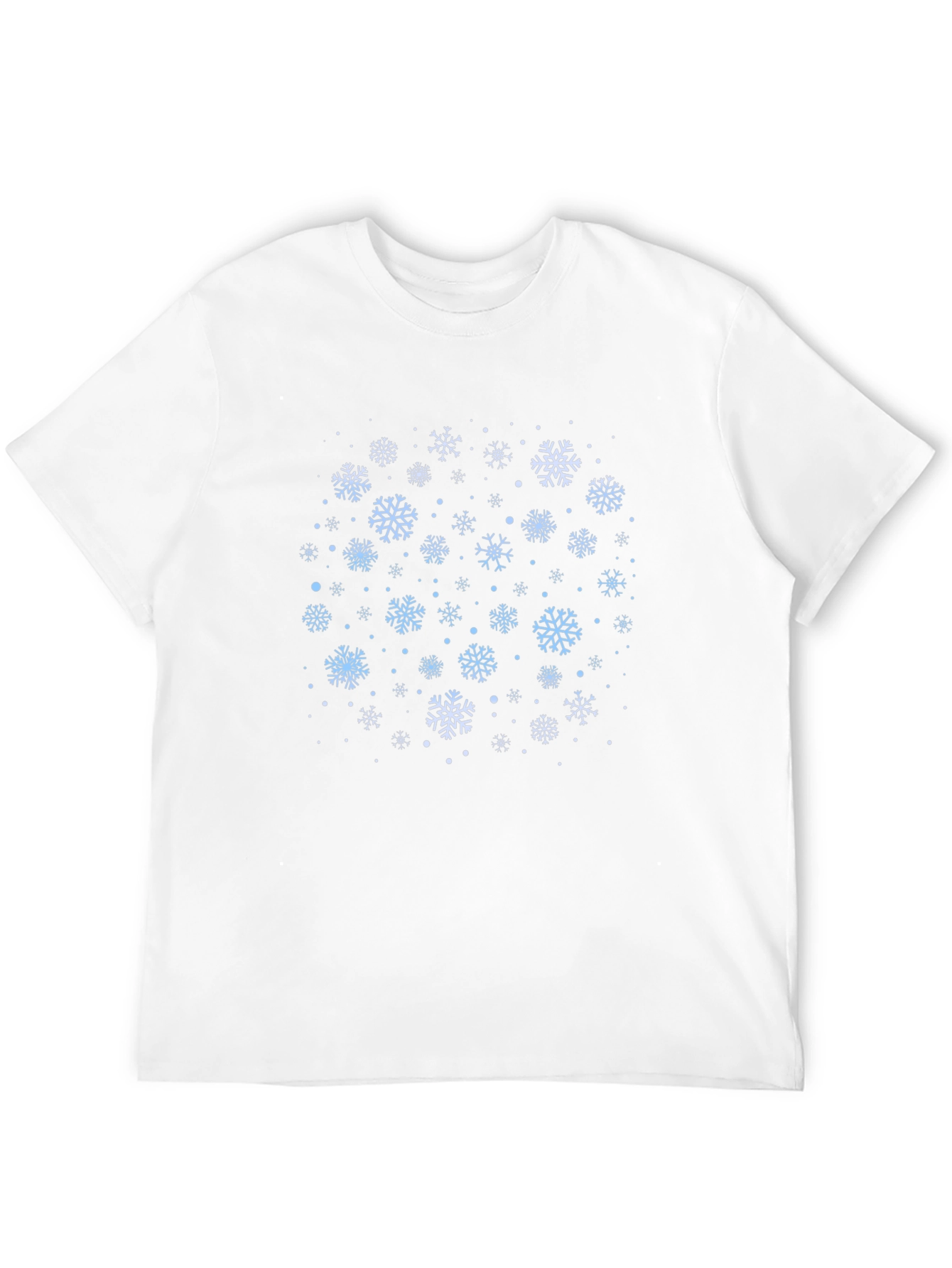 Snowflake Pattern Black T-Shirt
