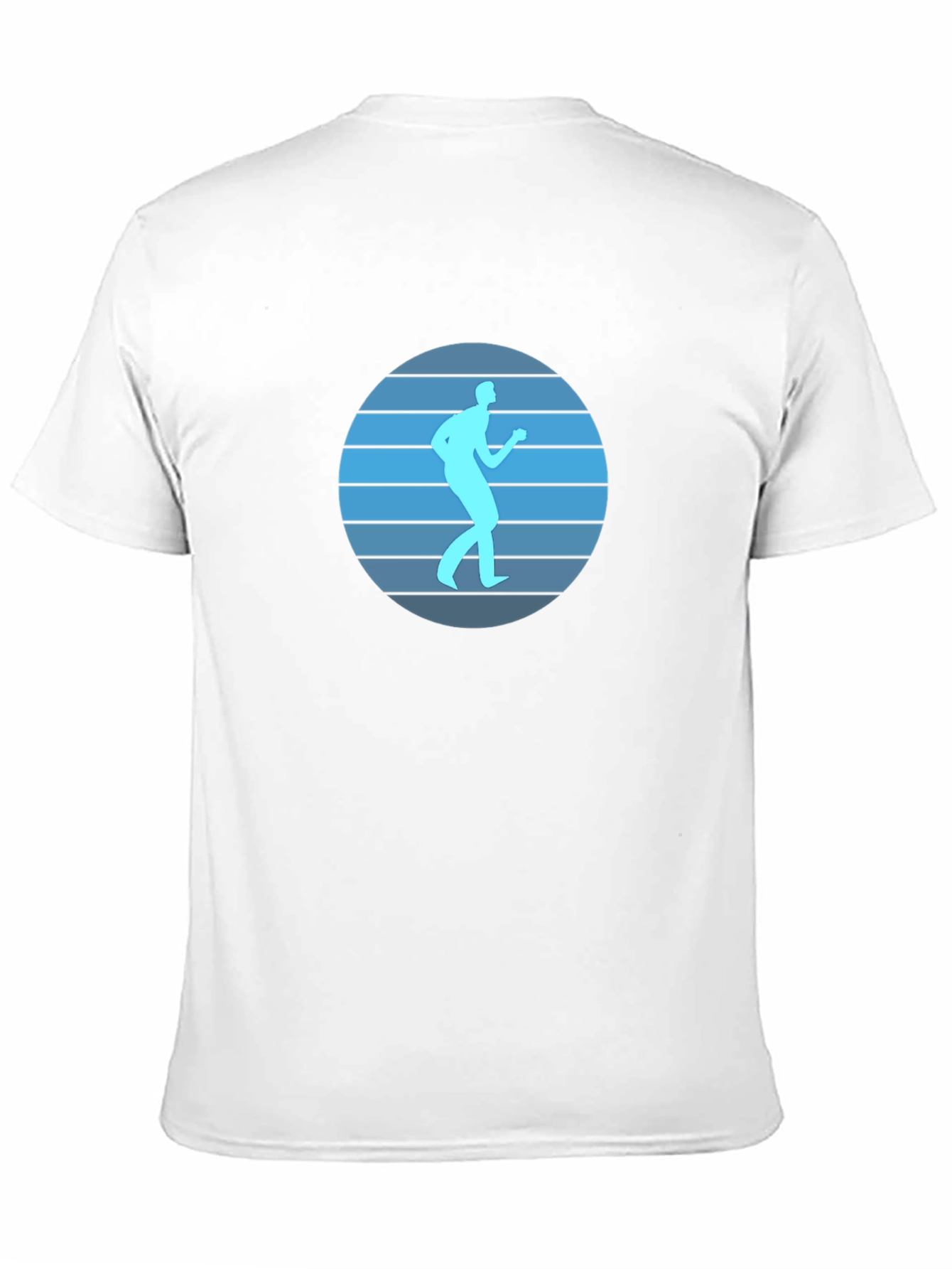 Retro Runner Graphic Tee - Black Cotton Blend Shirt