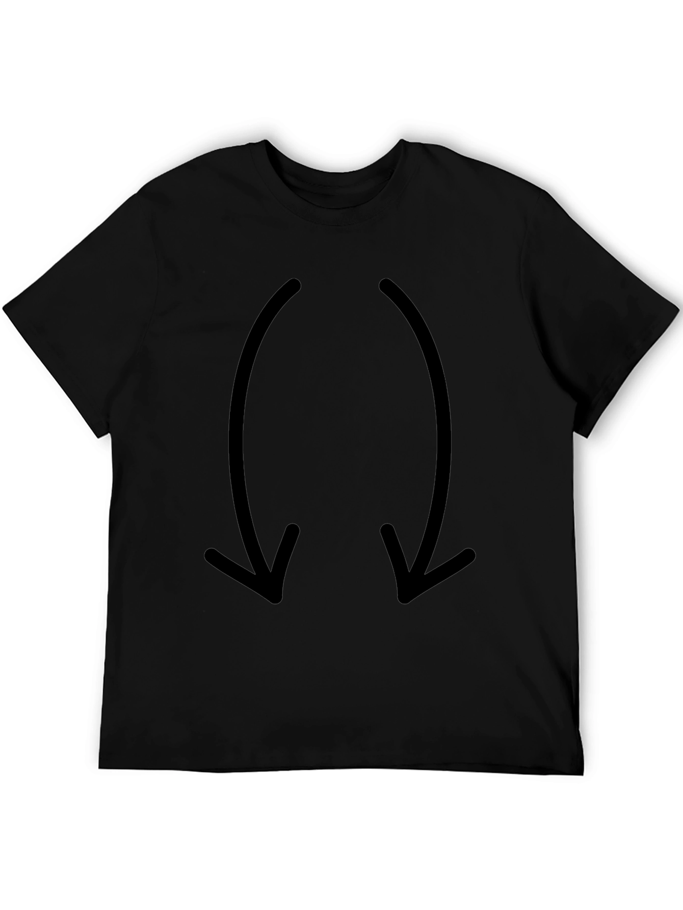 Mens Black Arrow Graphic T-Shirt