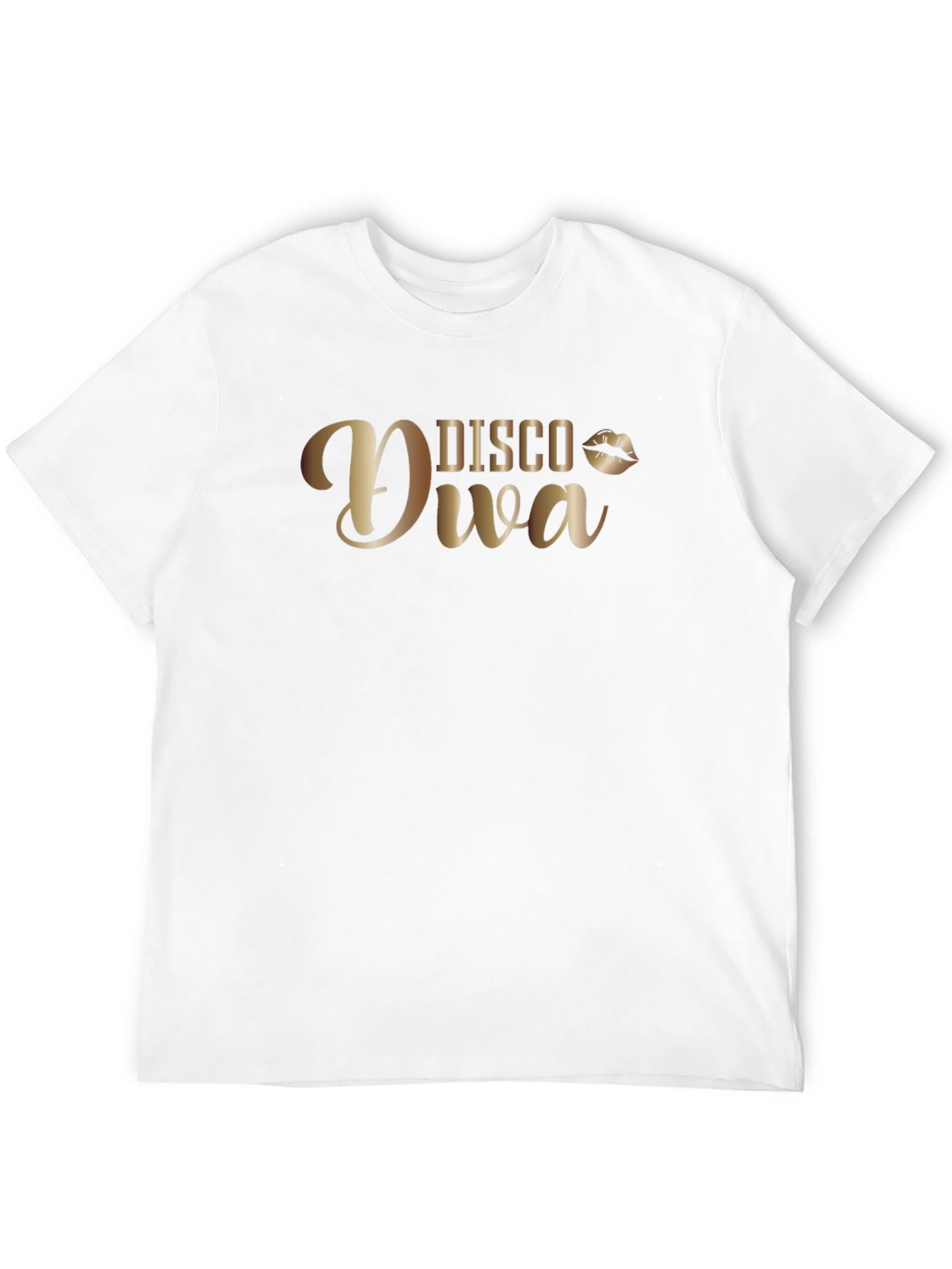 Disco Diva Black T-Shirt - Gold Lettering Stylish Tee