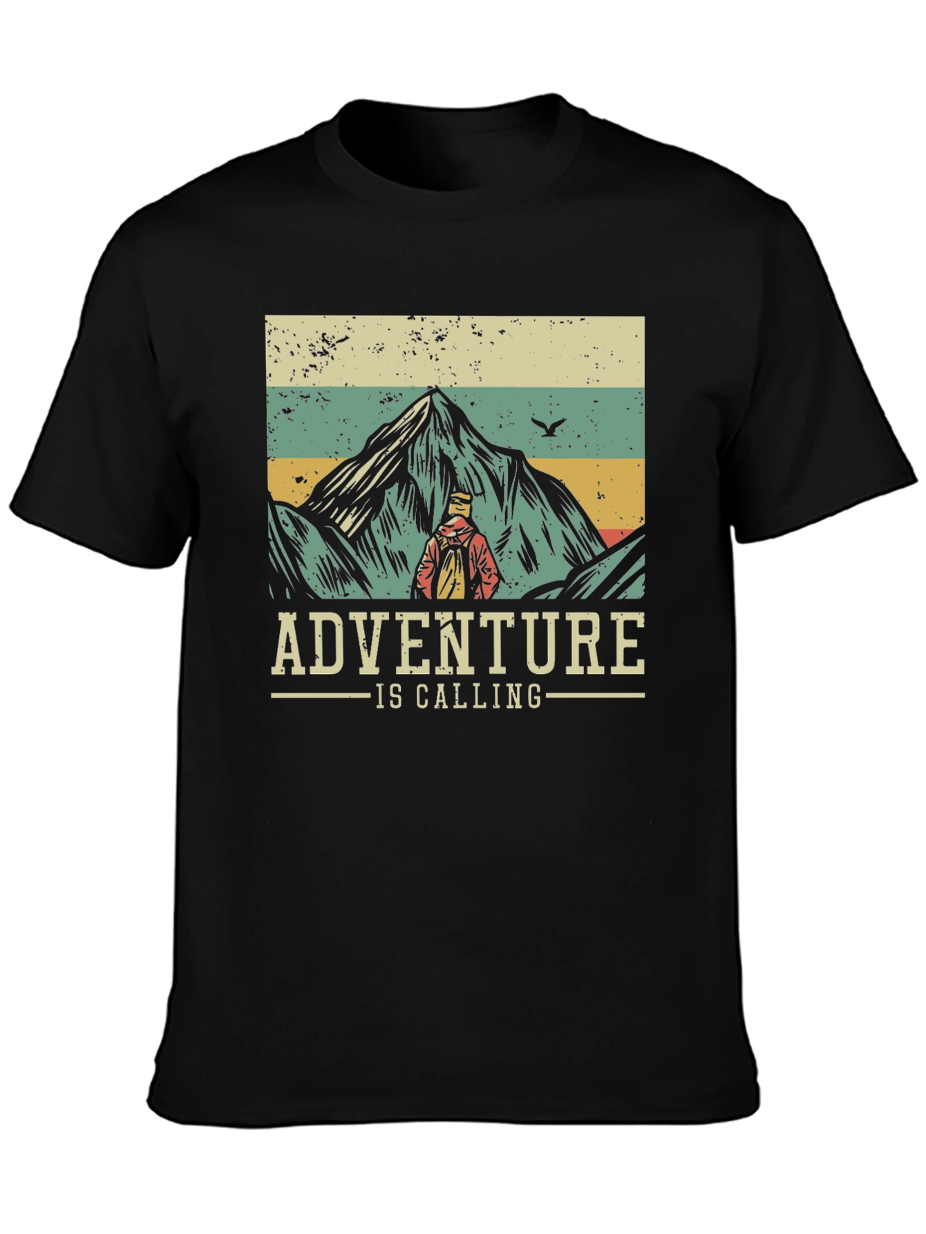 Adventure is Calling T-Shirt - Mountain Hiker Design